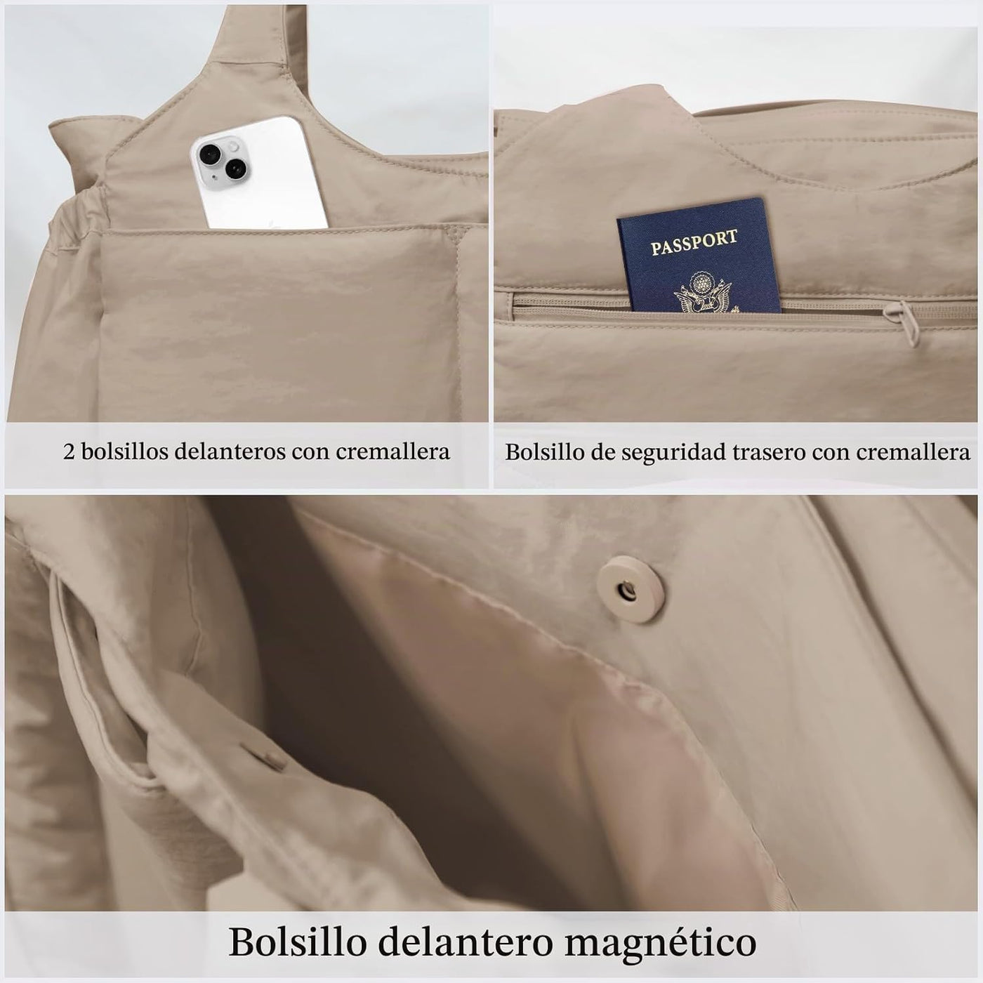 MOMINSIDE Bolsa de pañales de hospital para mujer, bolsa de bebé gr...
