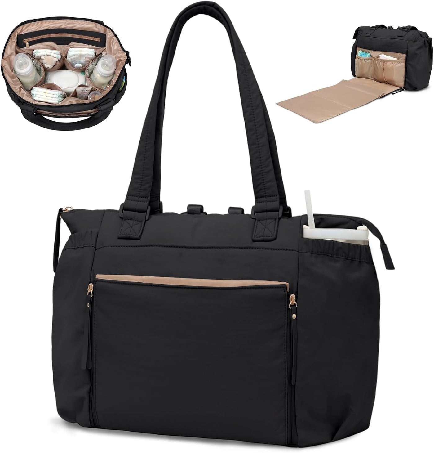MOMINSIDE Bolsa de pañales con cambiador de pañales, bolsa de pañal...