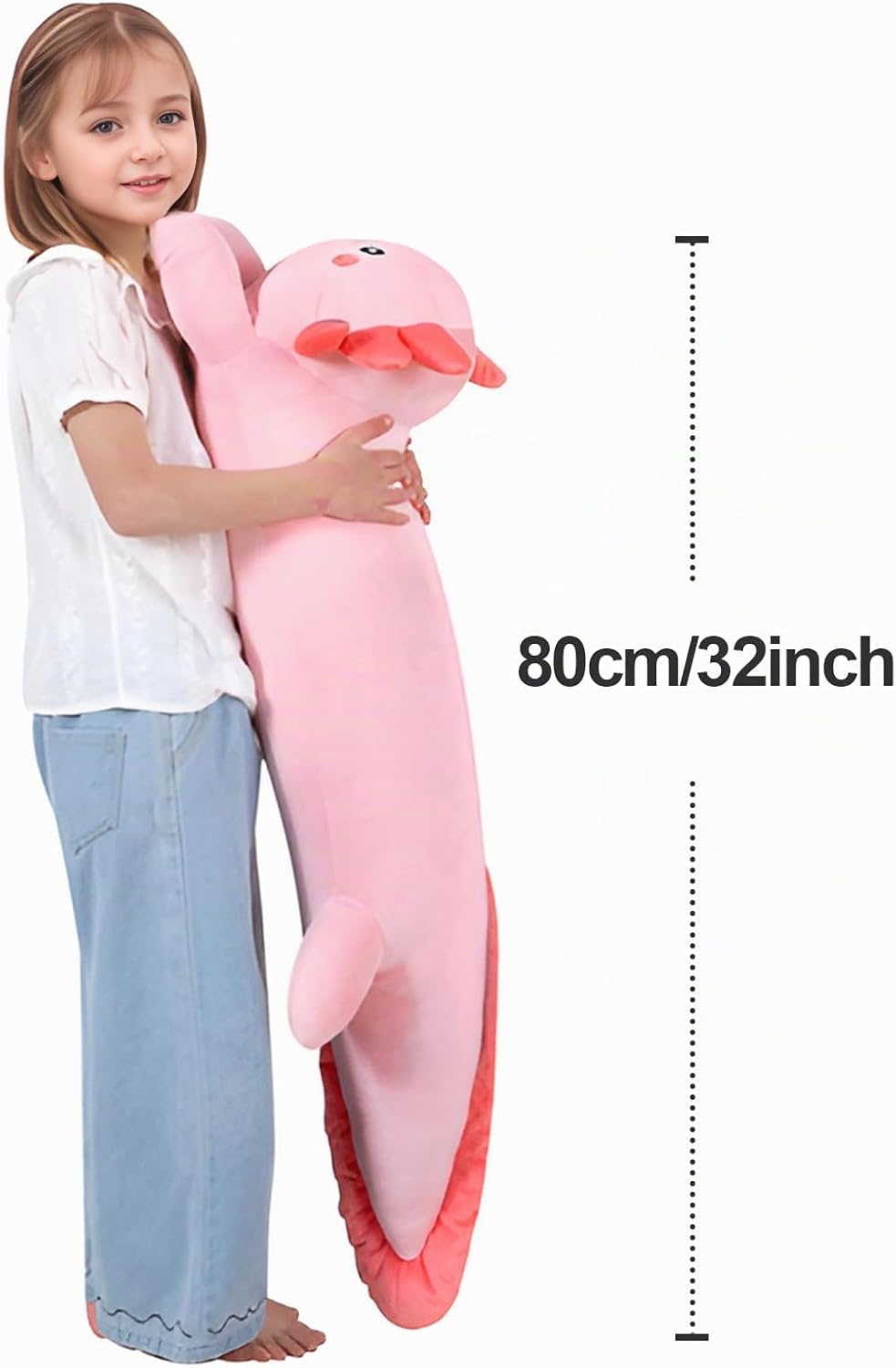 Peluche de ajolote grande de 32 pulgadas, suave juguete de peluche...