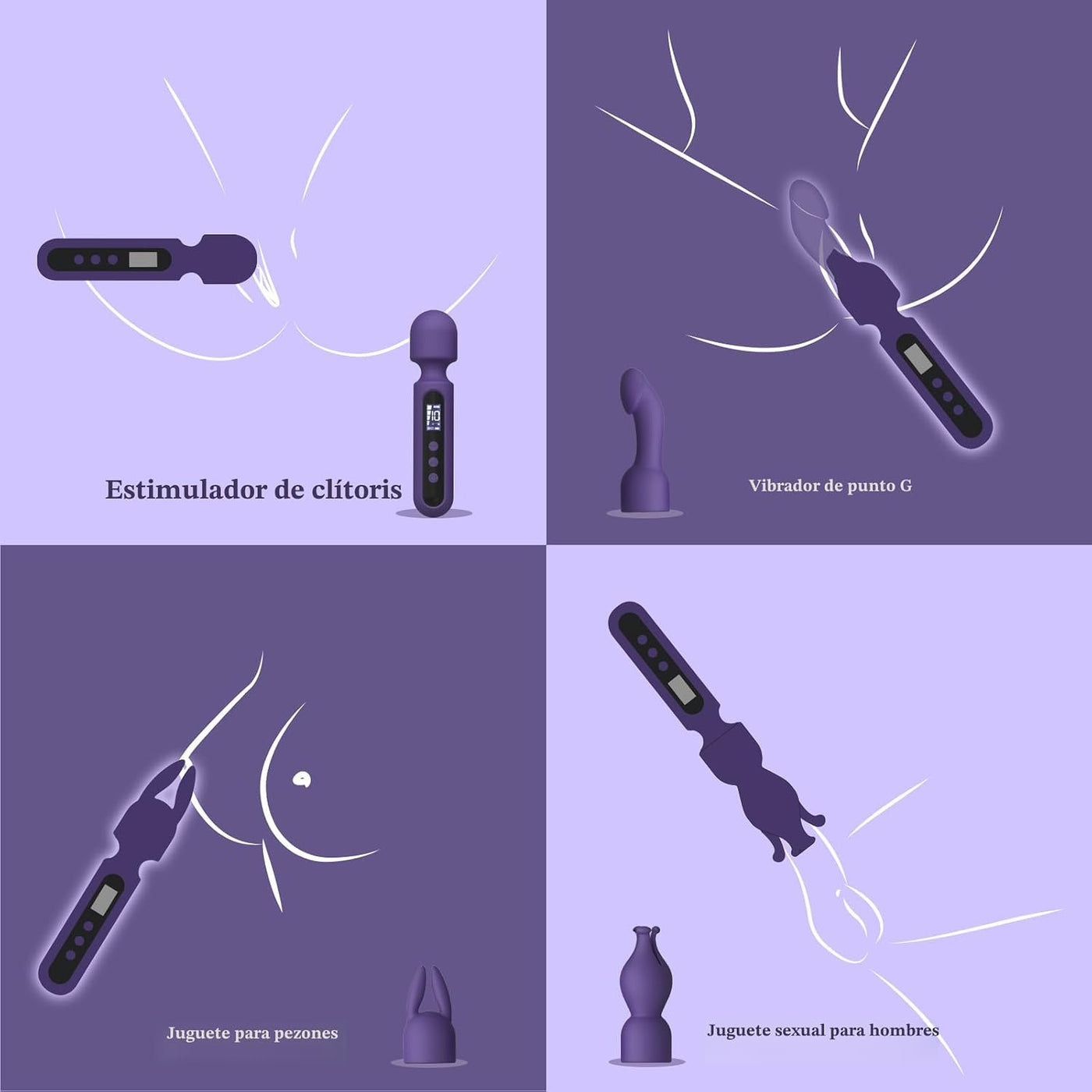 Kits de vibrador de varita Tracy's Dog, juguetes sexuales para...