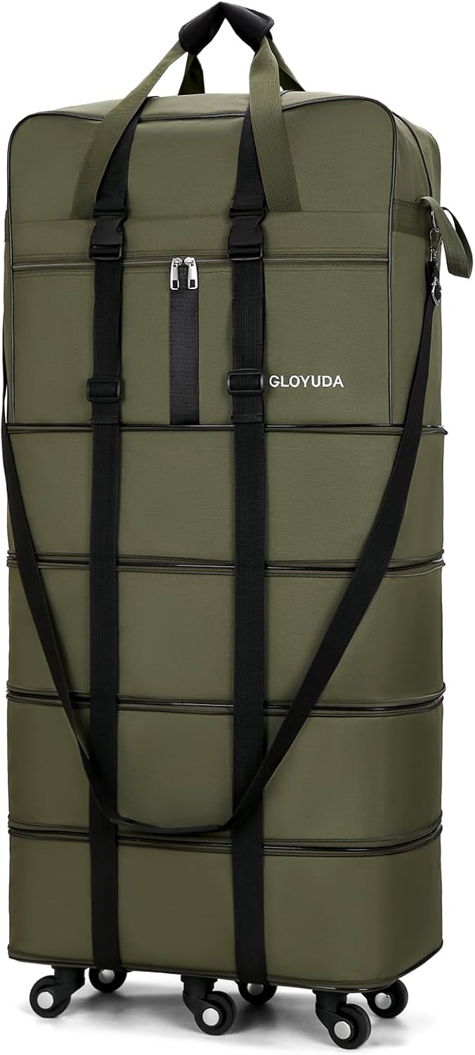 Gloyuda Maletas extra grandes de 43.8 pulgadas con ruedas, bolsa de...