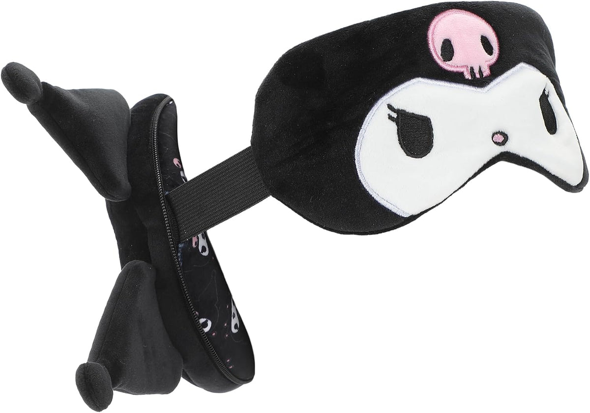 Bioworld Kuromi - Almohada cervical convertible con máscara de ojos...