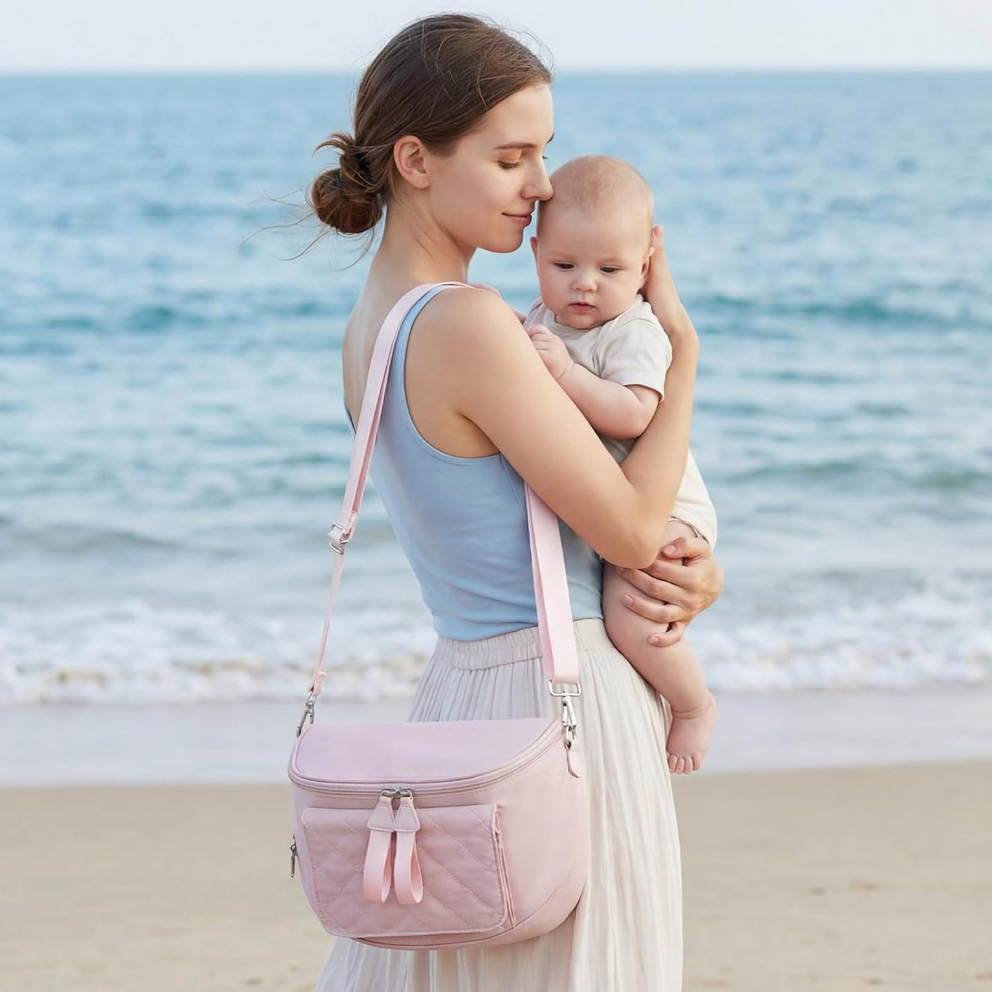 G4Free Pequeña bolsa de pañales con cambiador portátil, de nailon,...