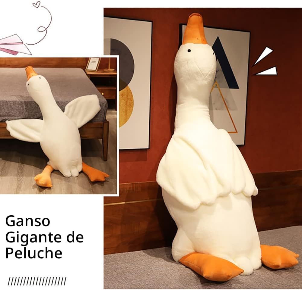 Almohada gigante de felpa de ganso blanco de 20 pulgadas, suave alm...