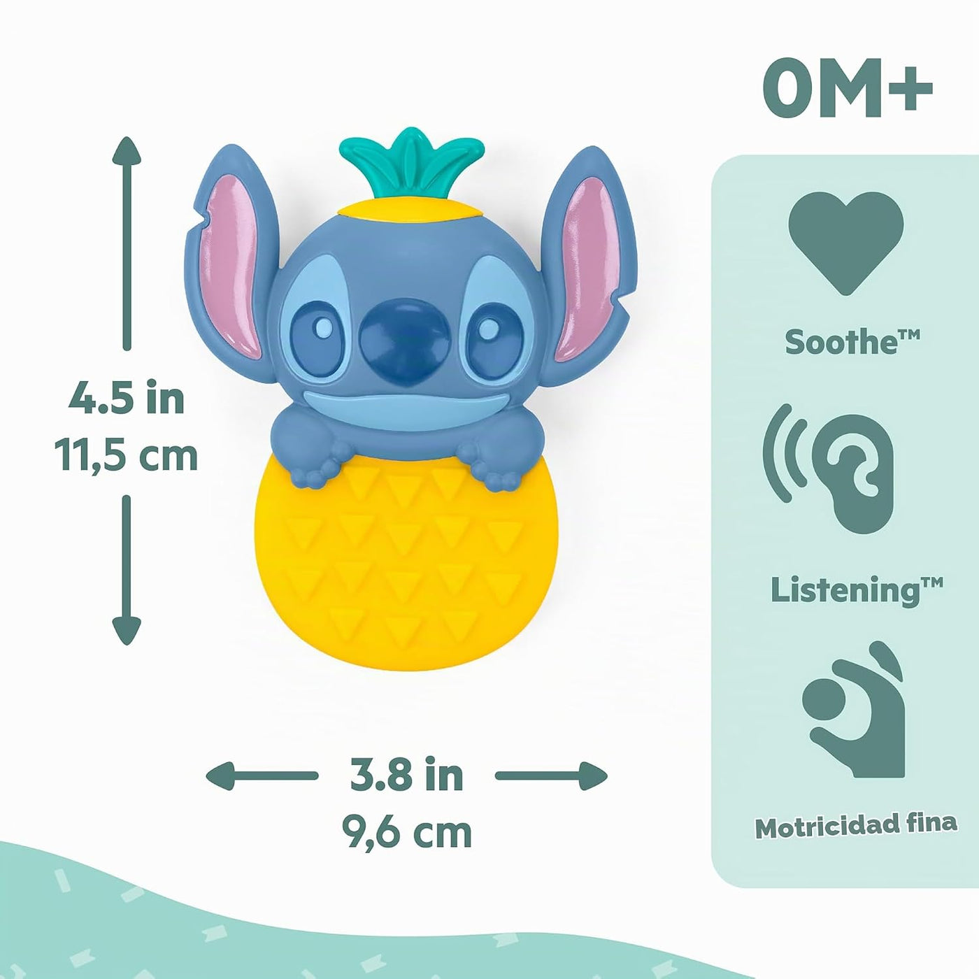 Sonajero y mordedor tropical Disney Baby Stitch de Bright Starts, j...