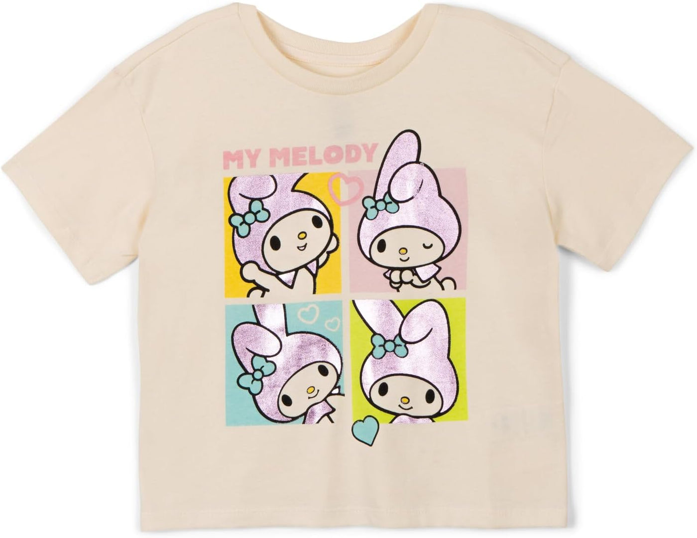 Hello Kitty Paquete de 3 camisetas de manga corta para niñas pequeñ...
