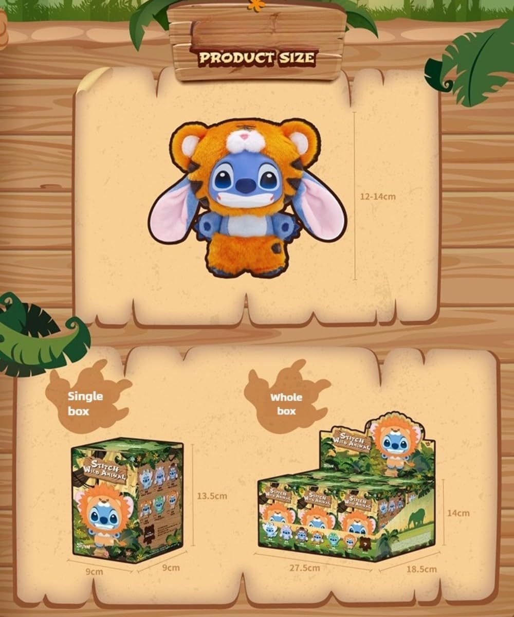 MINISO Disney Stitch Wild Animal Series - Caja sorpresa de vinilo c...