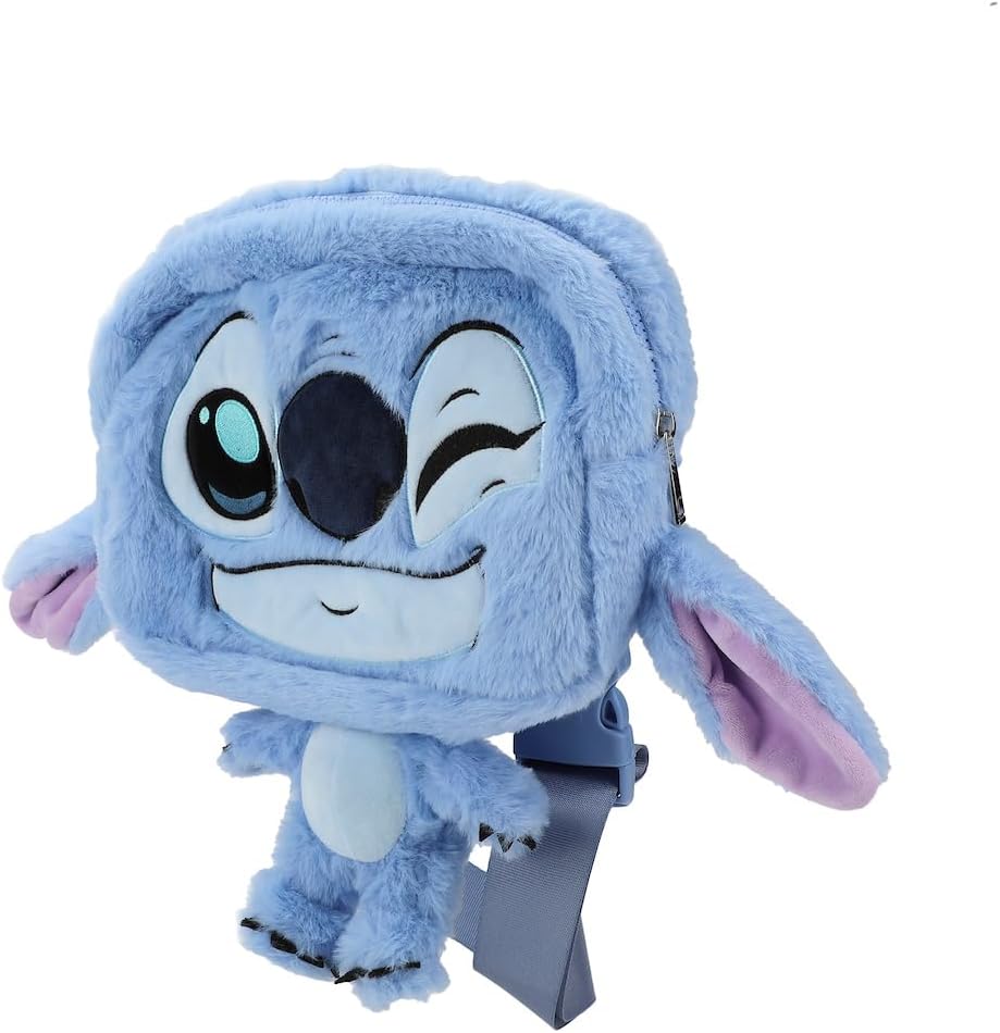 Stitch 9.5" Festie Bestie - Bolso cruzado de felpa