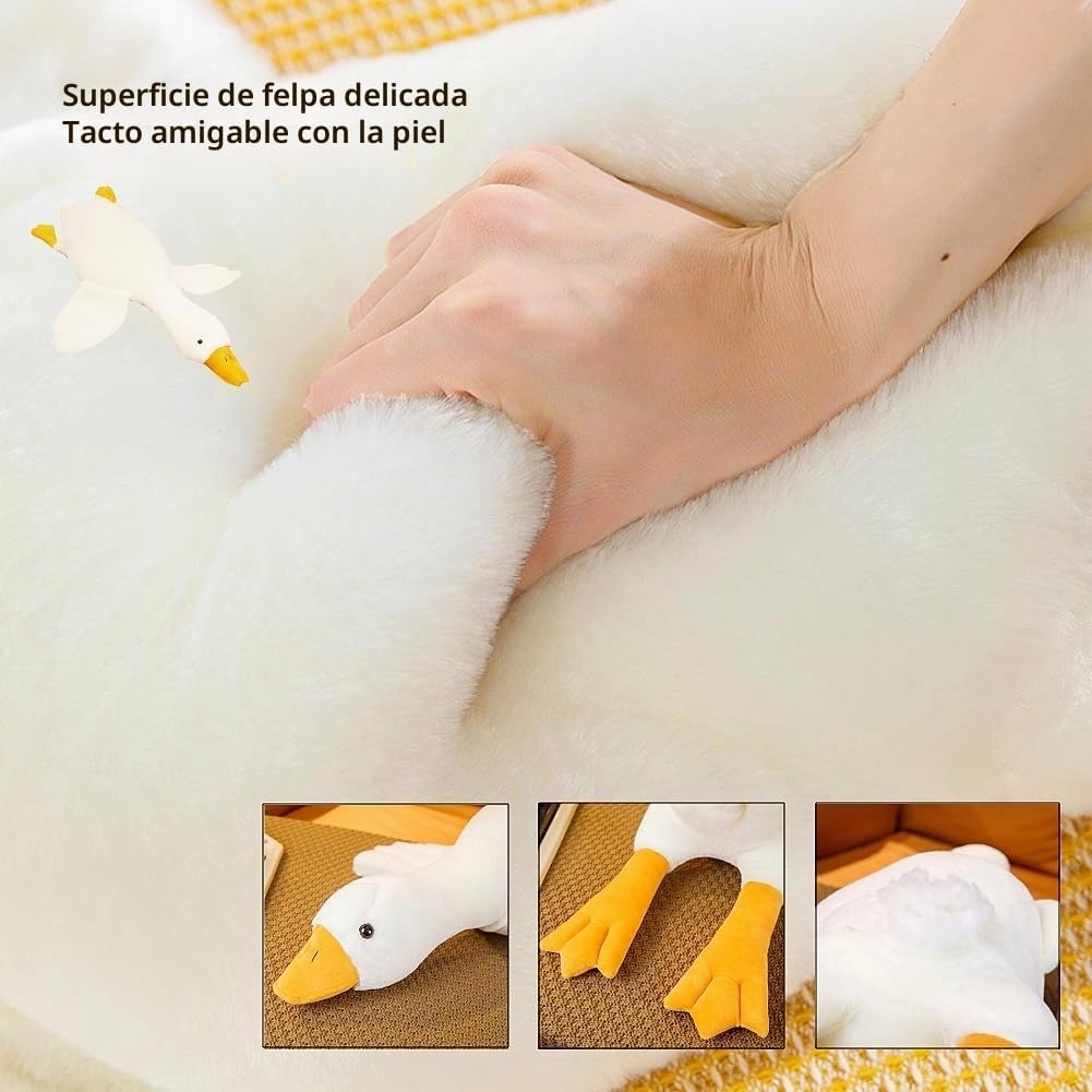 BXEBUI Peluche gigante de ganso blanco de 75 pulgadas, enorme cisne...