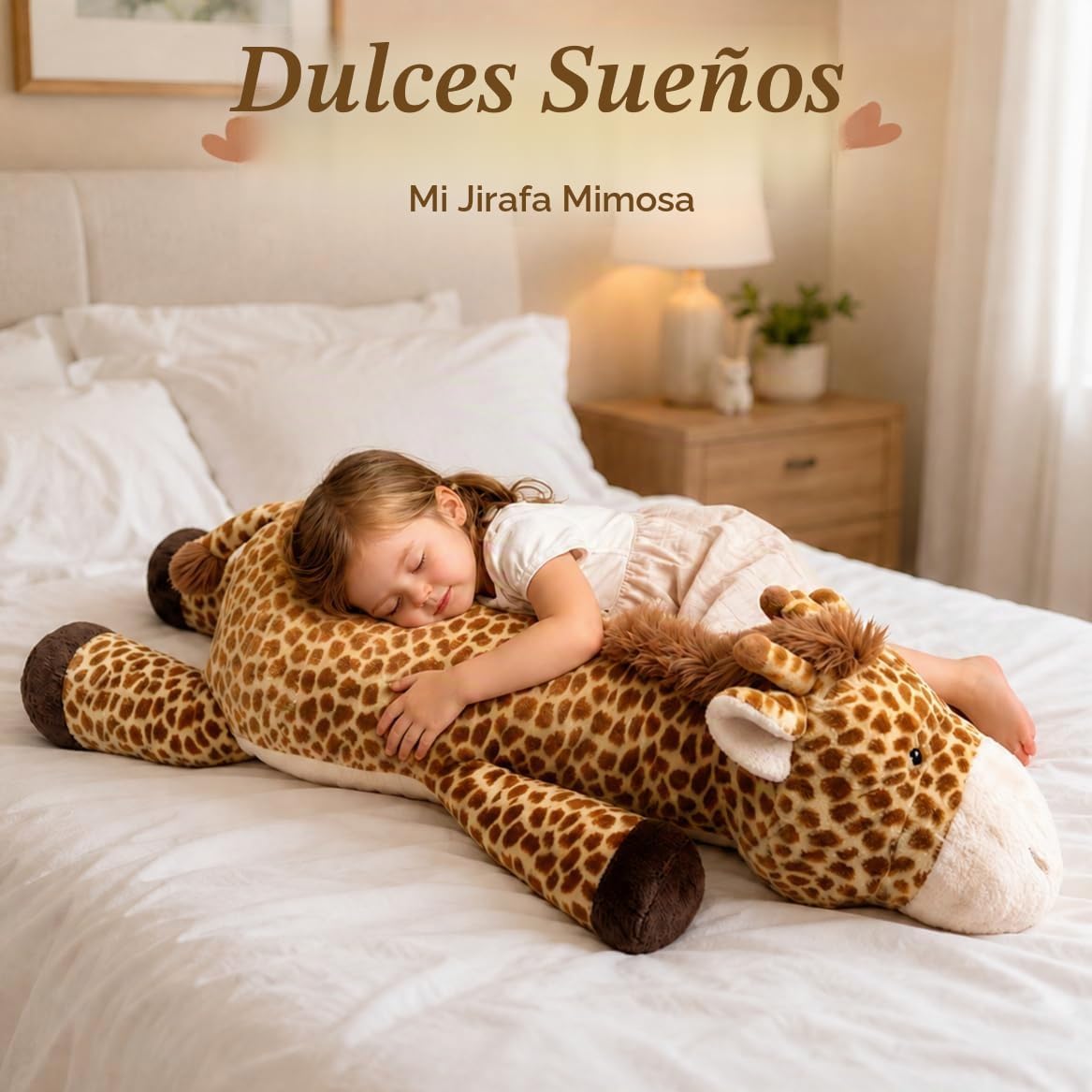 MMguai Animal de peluche de jirafa gigante de 40 pulgadas, bonita a...