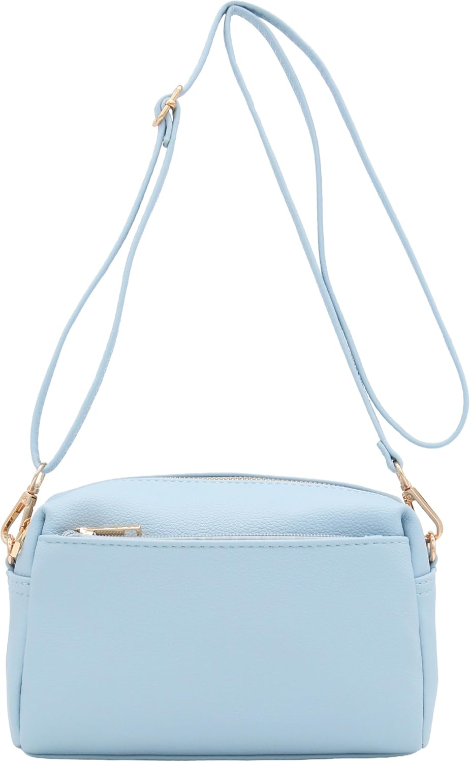 FashionPuzzle Bolso bandolera pequeño con triple cremallera