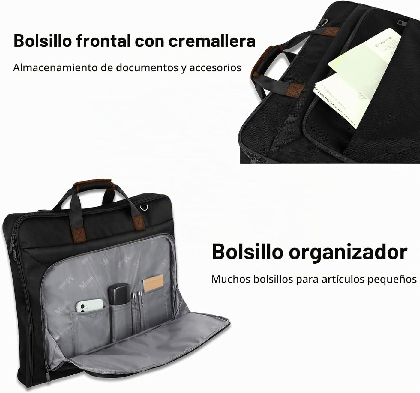 MATEIN Bolsa de ropa para viajes, bolsas de ropa grandes para colga...