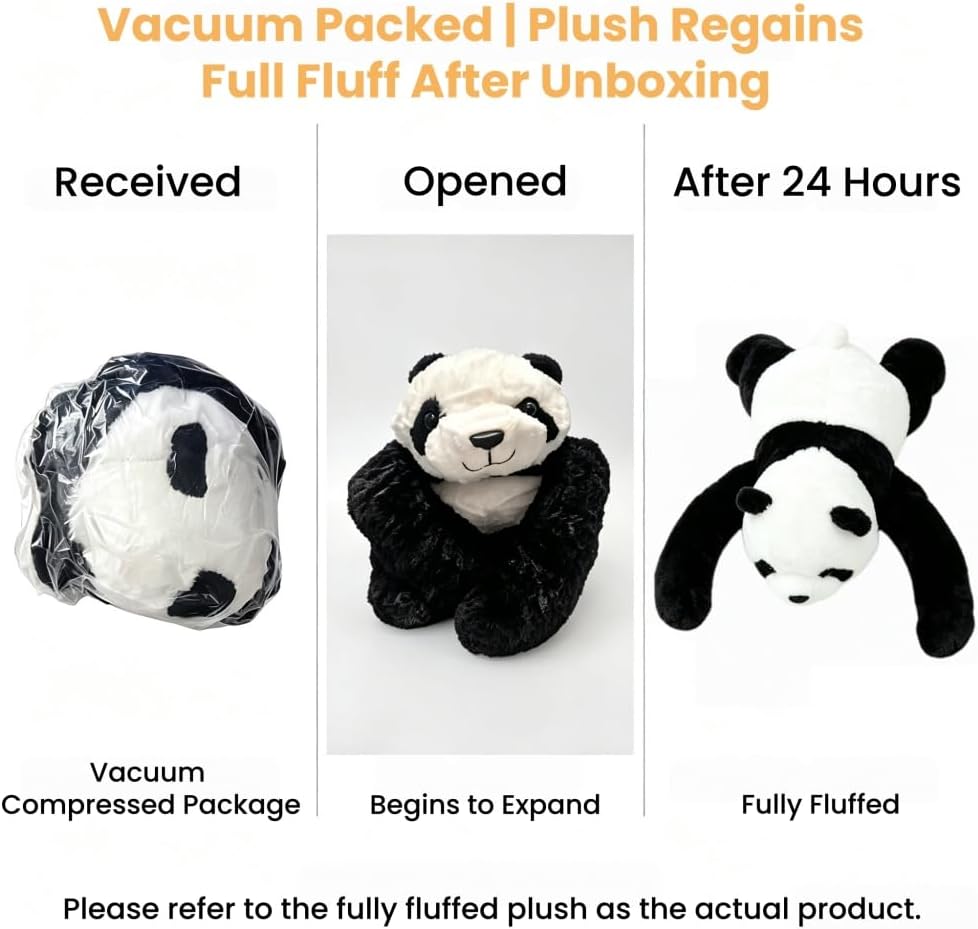 Almohada de peluche de panda grande para abrazar para niños, regalo...