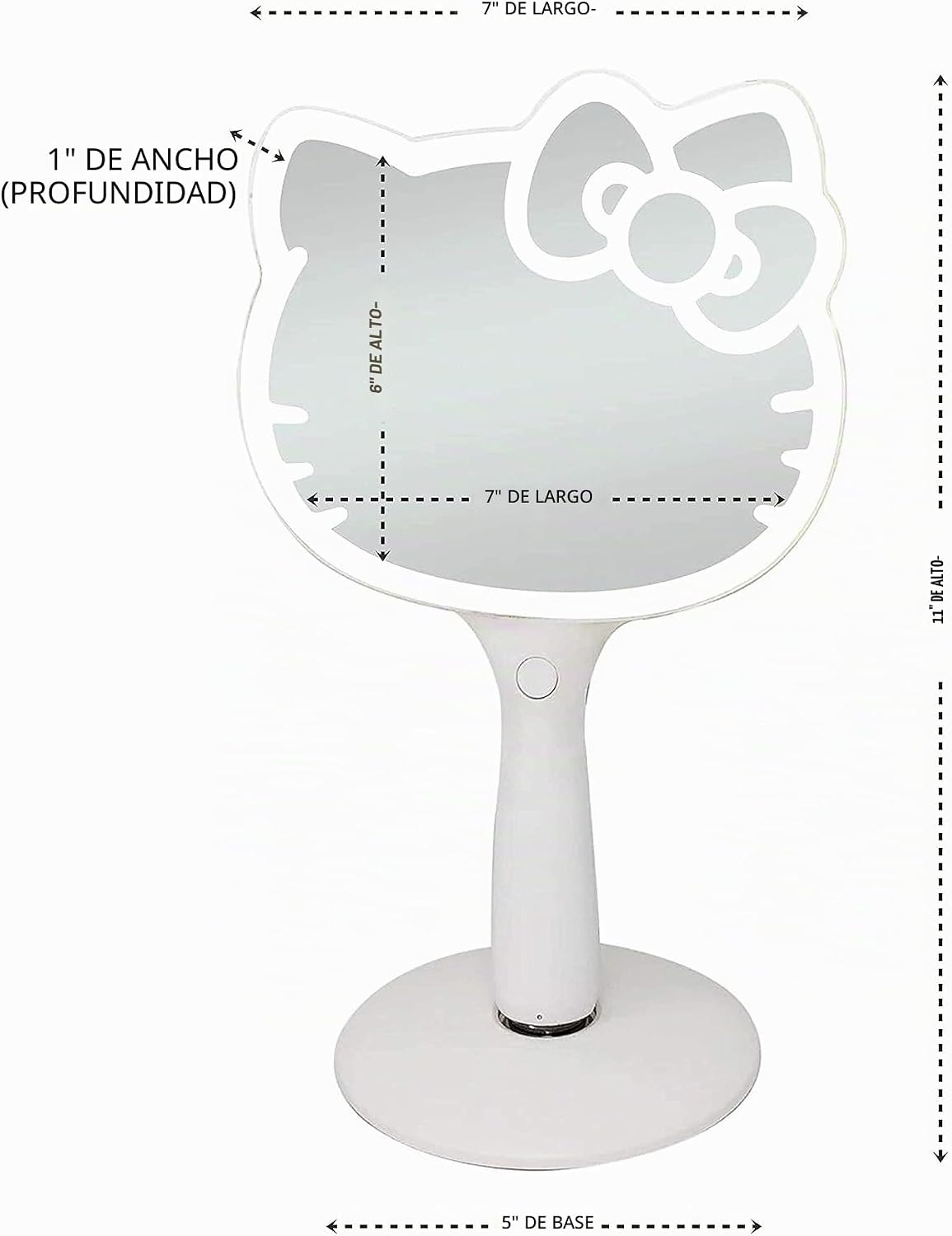 Impressions Vanity Hello Kitty Espejo de mano LED, espejo de tocado...
