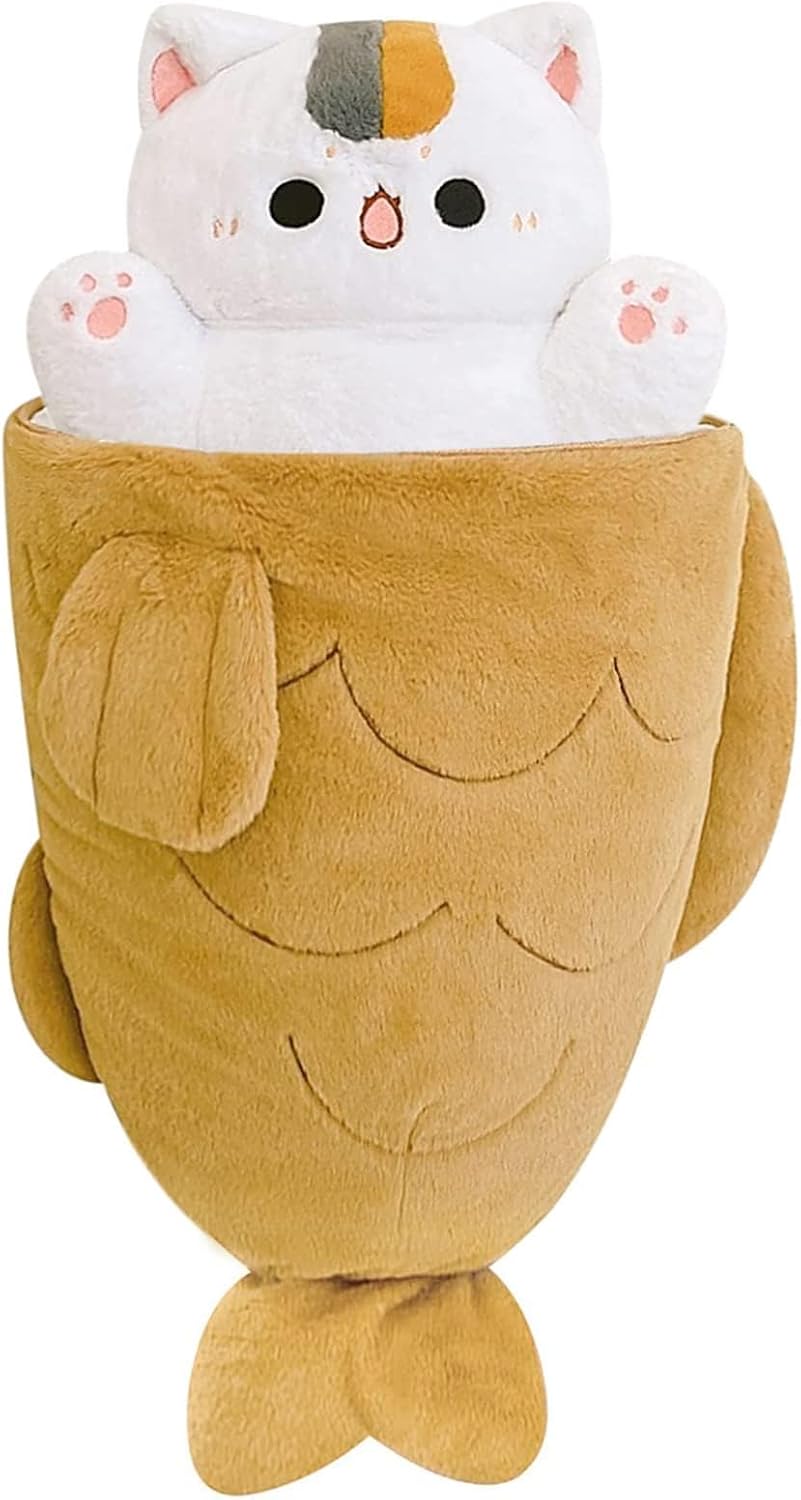 Ditucu Almohada de felpa de gato Taiyaki de 23.6 pulgadas, lindo ga...