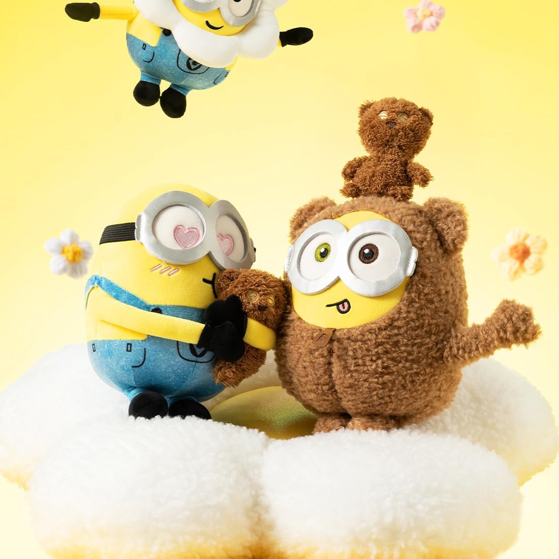 MINISO Juguete de Peluche de Minions Disfraz de Bob+Tim de 11",...