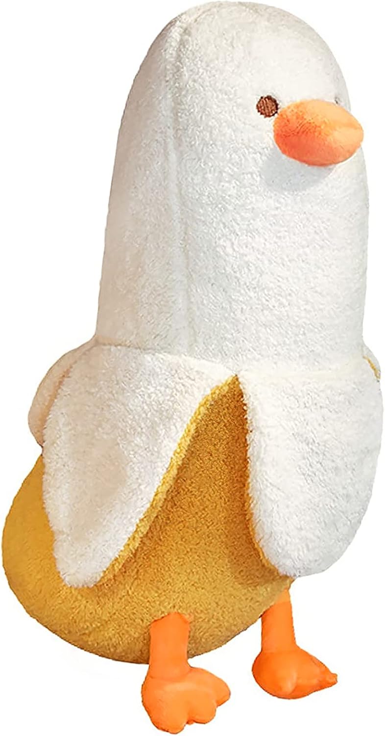 PEACH CAT Peluche de pato de plátano, lindo peluche para abrazar, p...