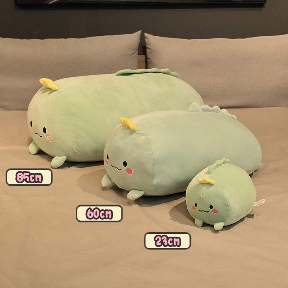 Jensquaify Almohada de peluche de dinosaurio para abrazar, juguetes...