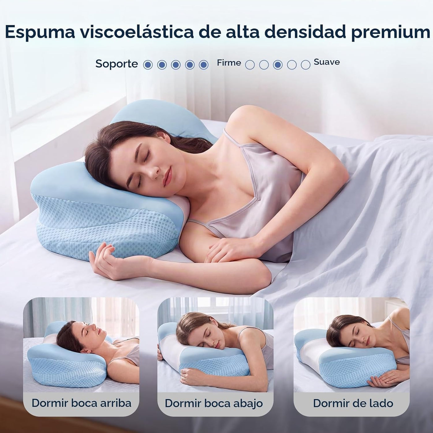 Almohada cervical para aliviar el dolor de cuello y hombros, almoha...