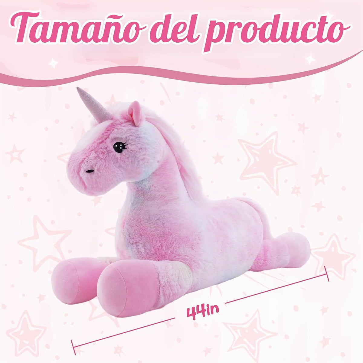 GADXV Peluche de unicornio grande, regalo de unicornio de 44 pulgad...