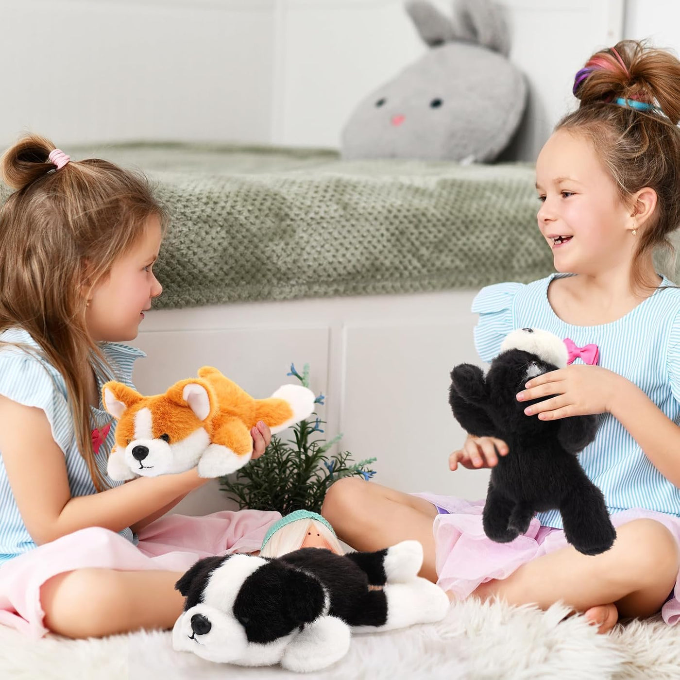 Harrycle - 6 animales de peluche para perros de 8 pulgadas a granel...