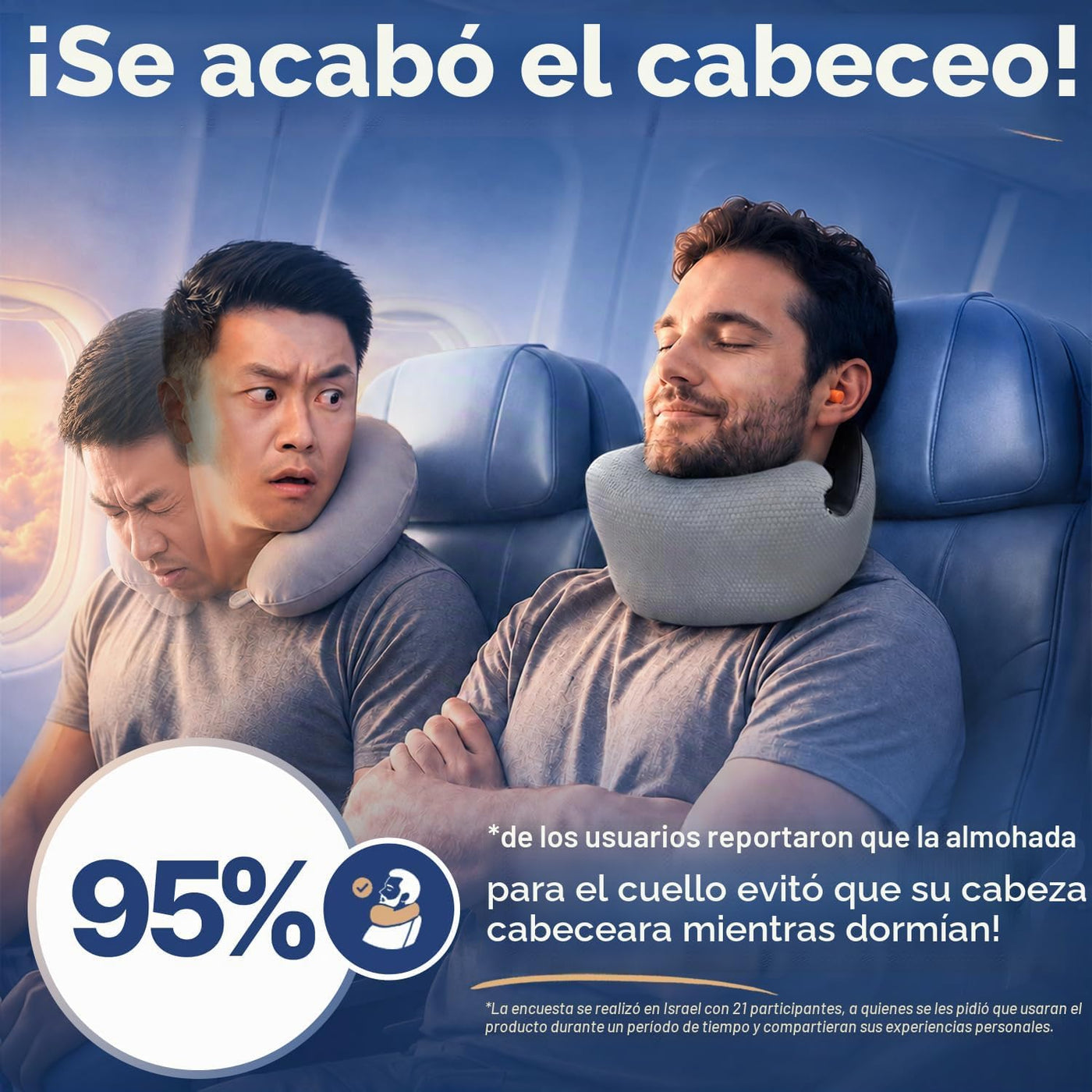 ComfyNap® Almohada de viaje versátil para el cuello para avión [pat...