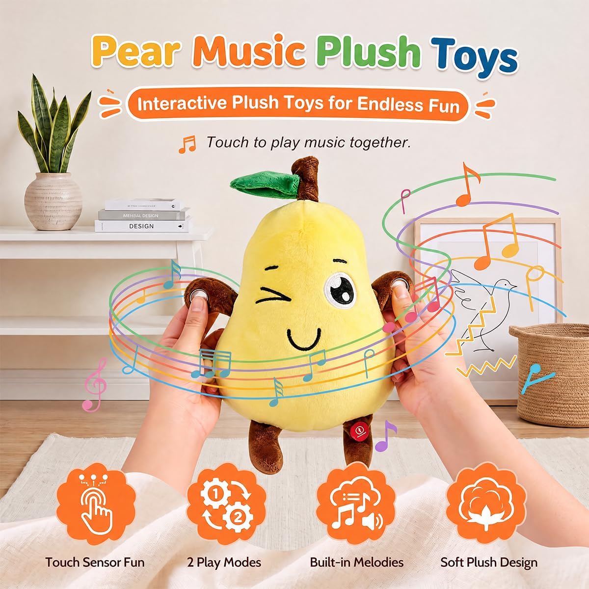 EASYFORALL Juguetes sensoriales musicales Juguete de peluche musica...