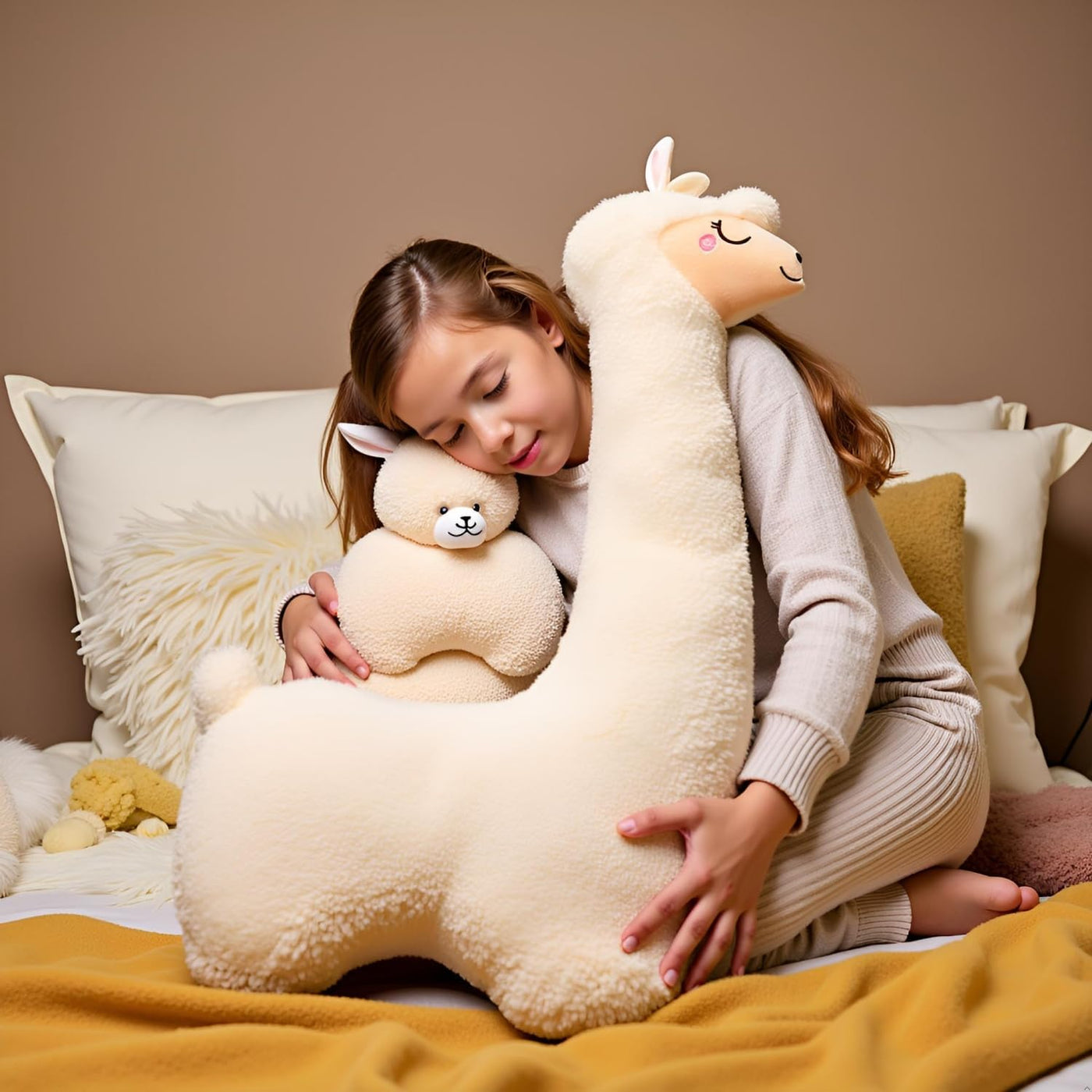 Ryttir Peluche de llama grande de 40 pulgadas, 15% Chubbier, almoha...