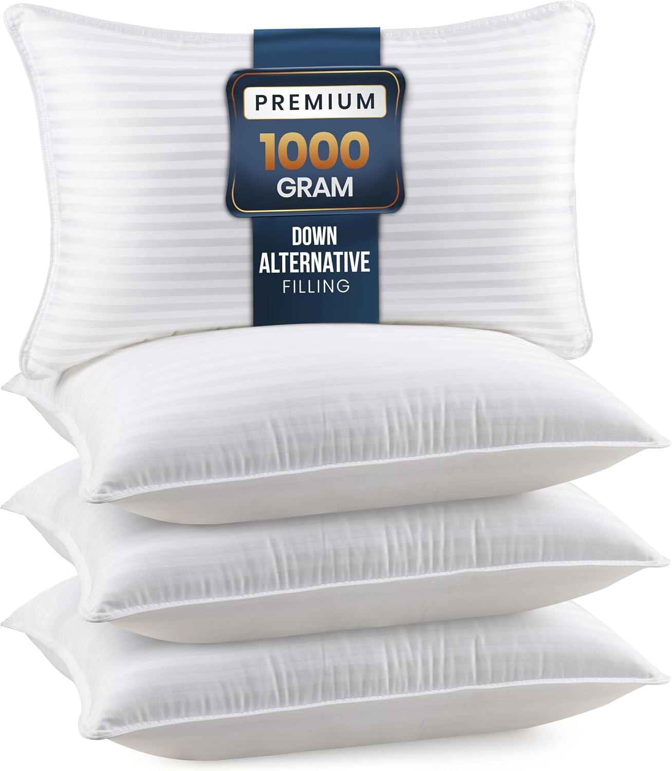 Utopia Bedding Juego de 4 almohadas de cama de hotel para dormir, a...