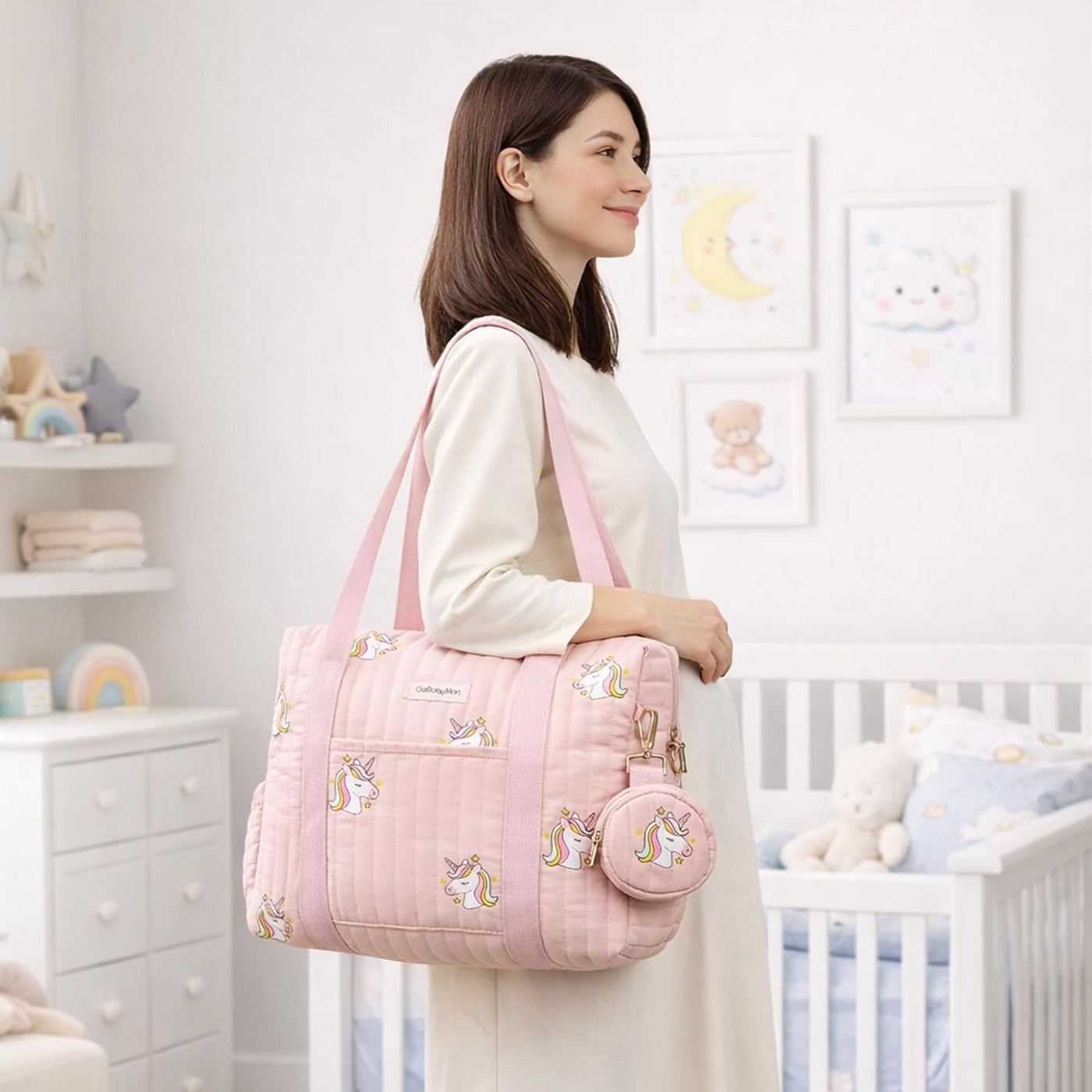 GOBABYMART Set de 3 bolsos de pañales, bolsa hospitalaria para part...
