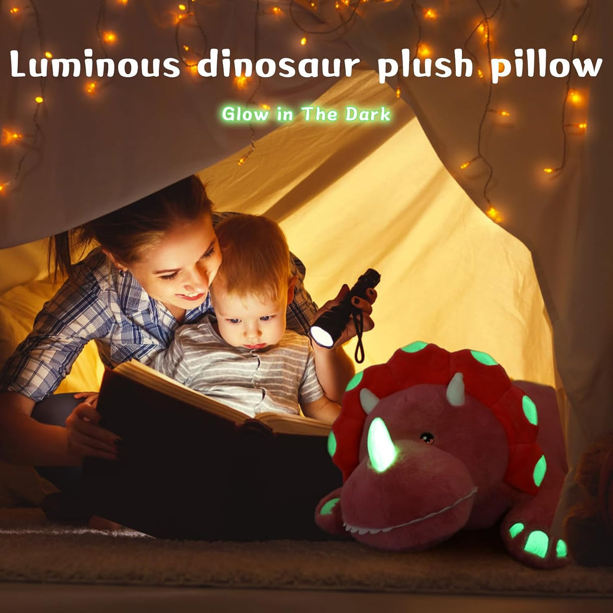 Tezituor Animales de peluche de dinosaurio de 5 libras, abrazando 3...