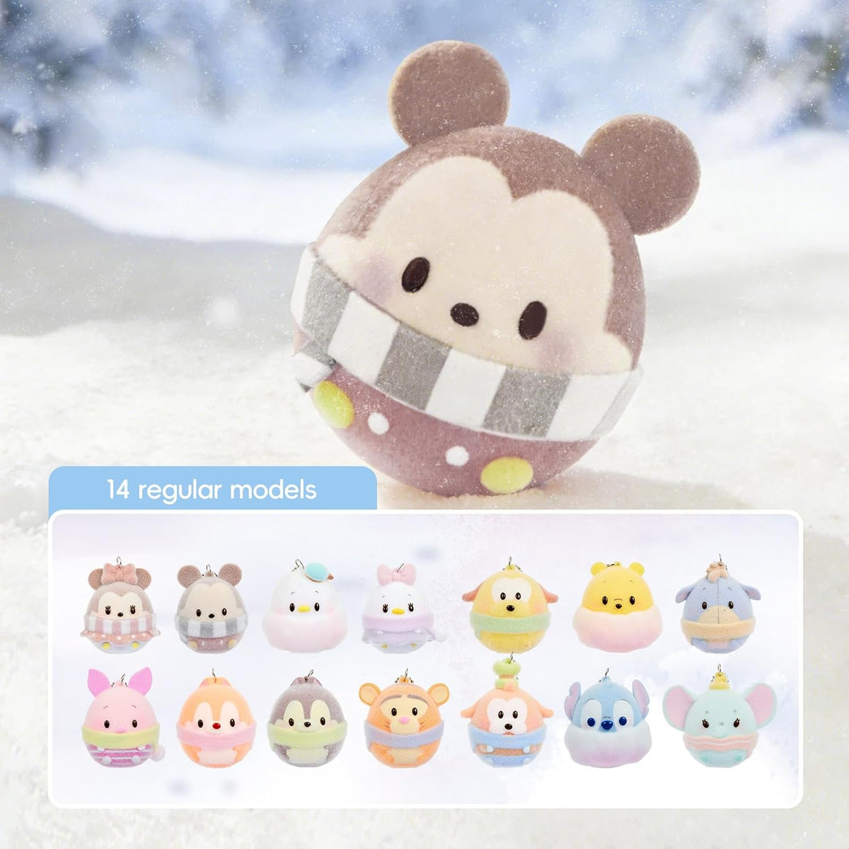 MINISO Disney Stitch, Winnie the Pooh y Mickey Winter - Caja blinda...
