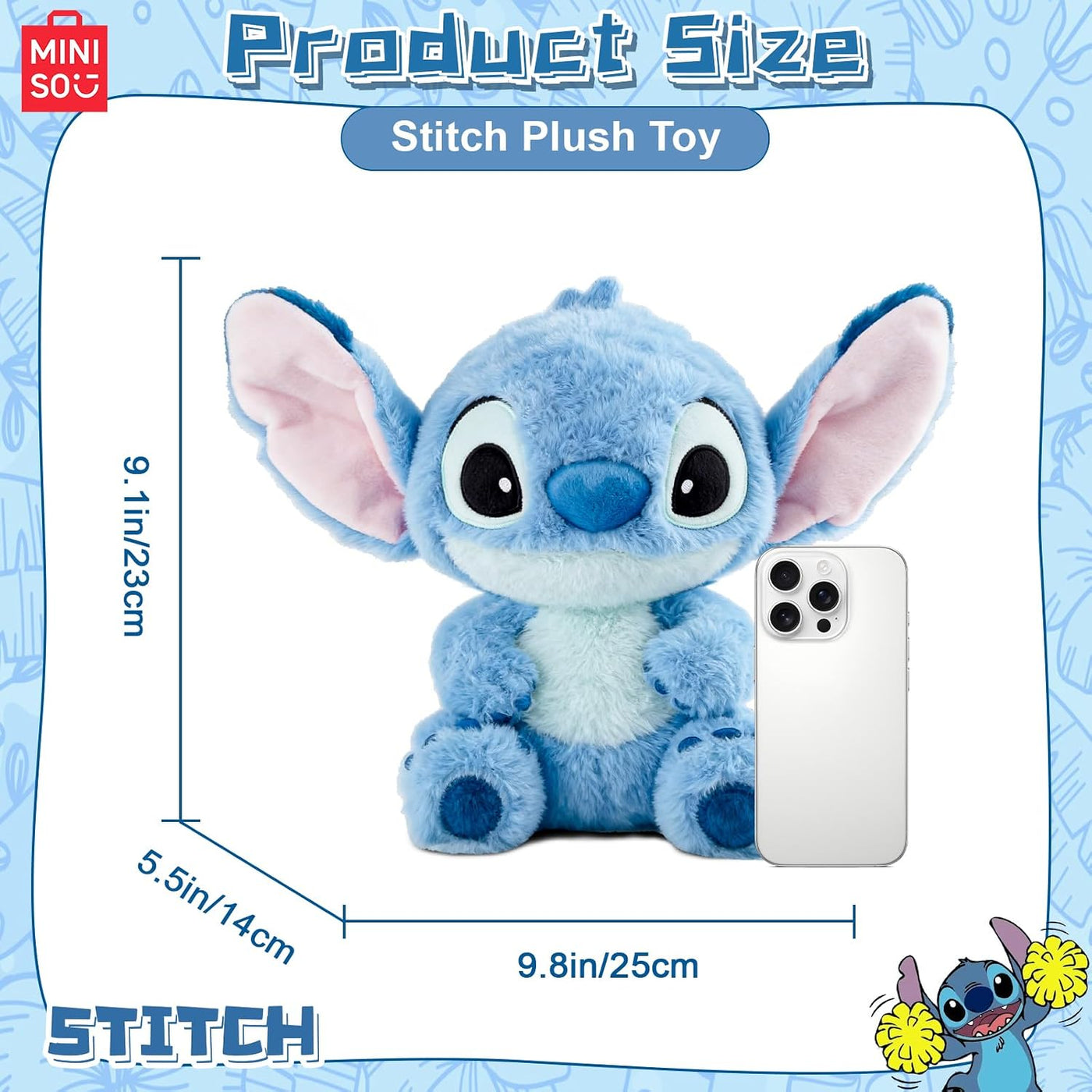 MINISO Disney Stitch - Juguete de peluche Lilo & Stitch de felp...