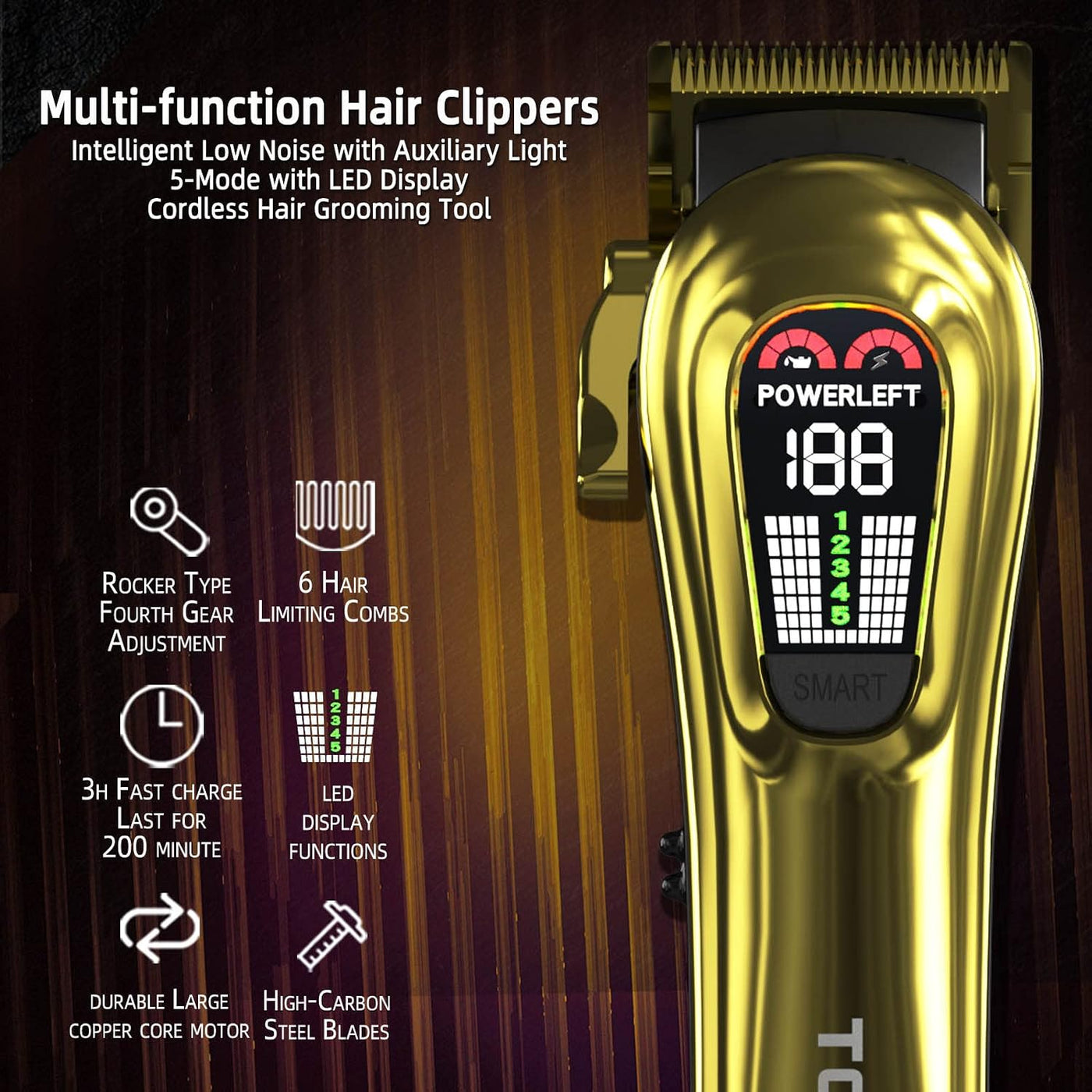 TCMKY Cortapelos para hombres, recortadora de pelo profesional para...