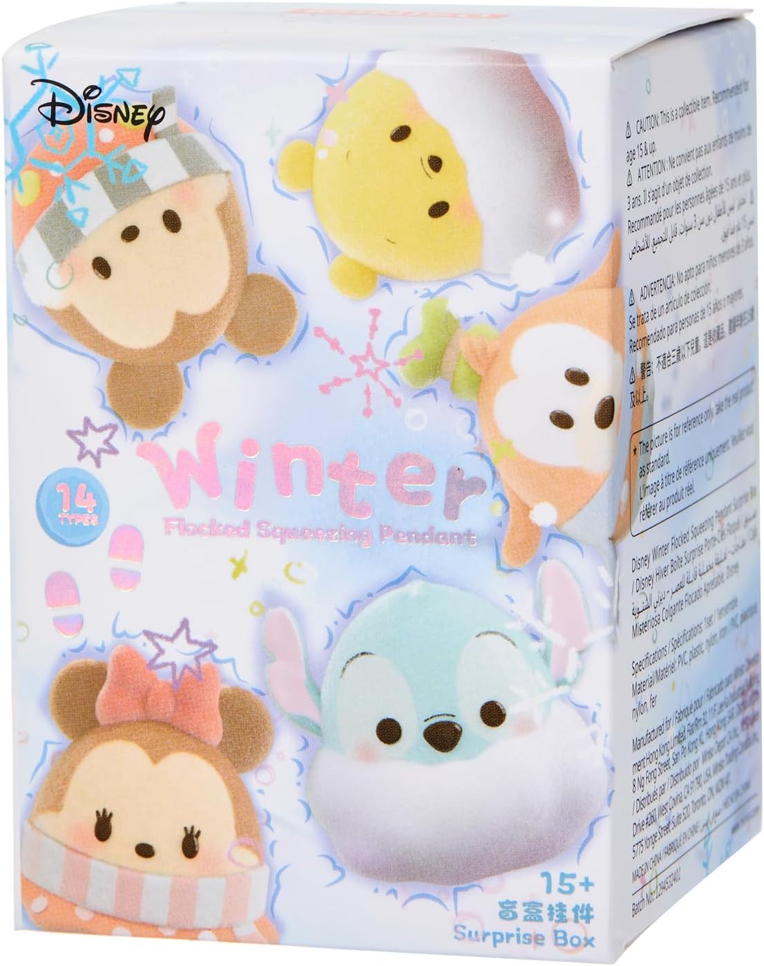 MINISO Disney Stitch, Winnie the Pooh y Mickey Winter - Caja blinda...