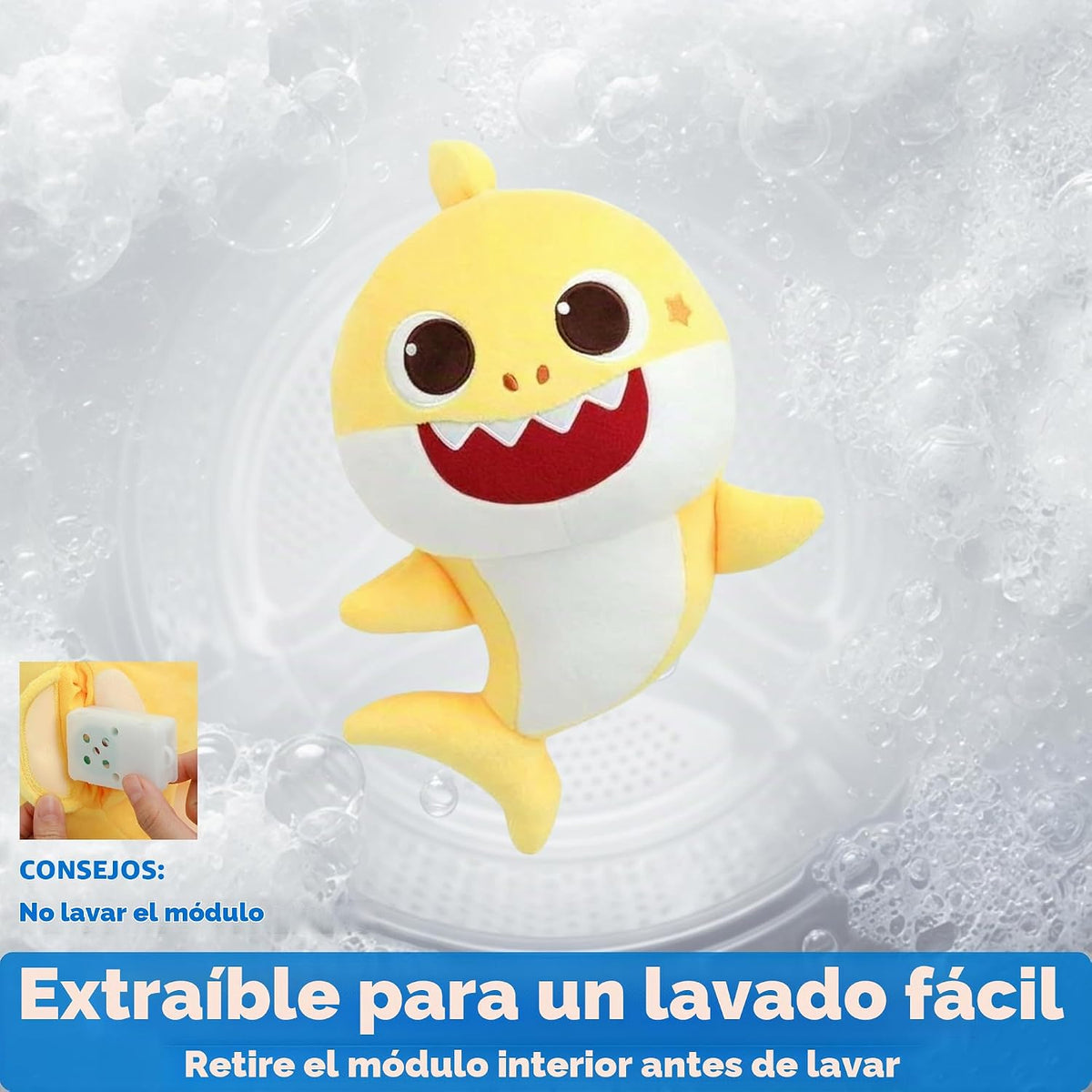 Pinkfong Baby Shark - Peluche musical de peluche, reproduce cancion...