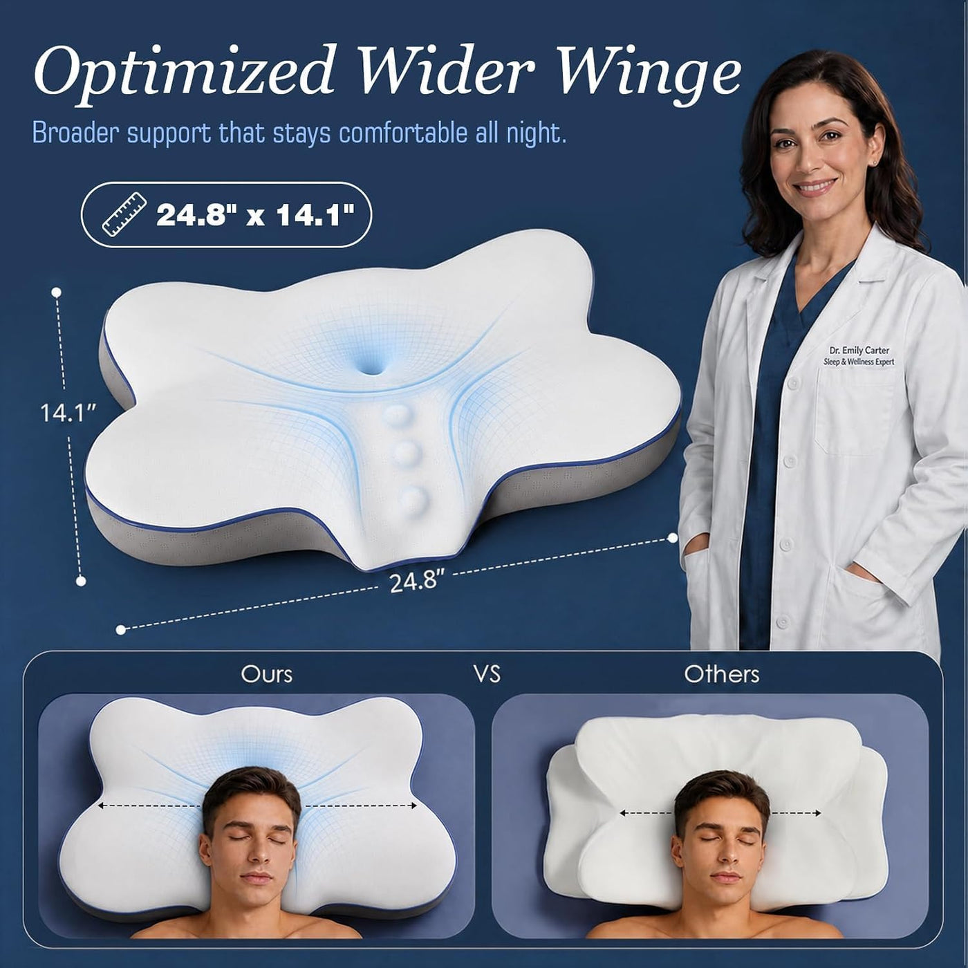 Almohada cervical ultra refrescante para aliviar el dolor de cuello...