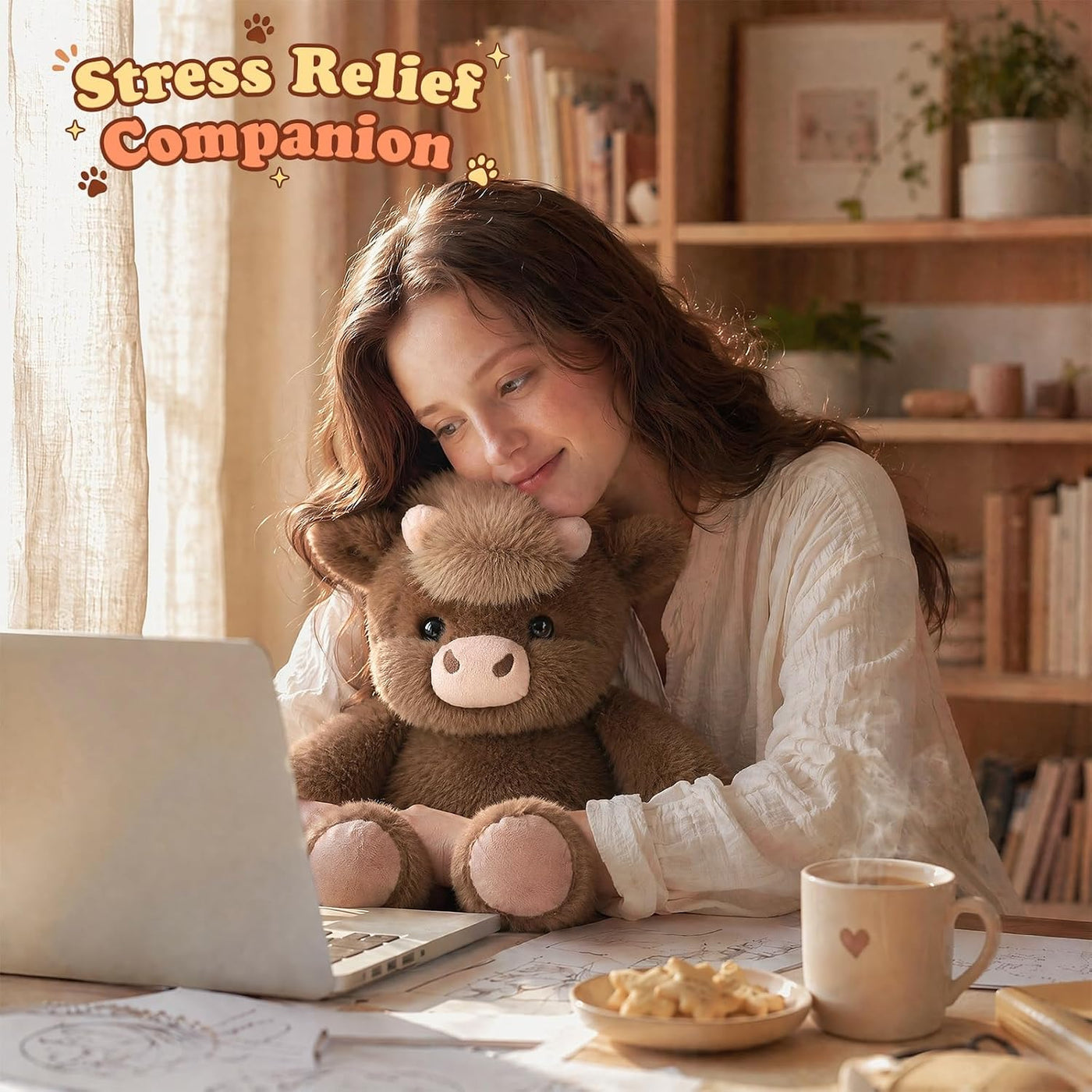 Running Plushies Highland Cow, animal de peluche interactivo de 16....