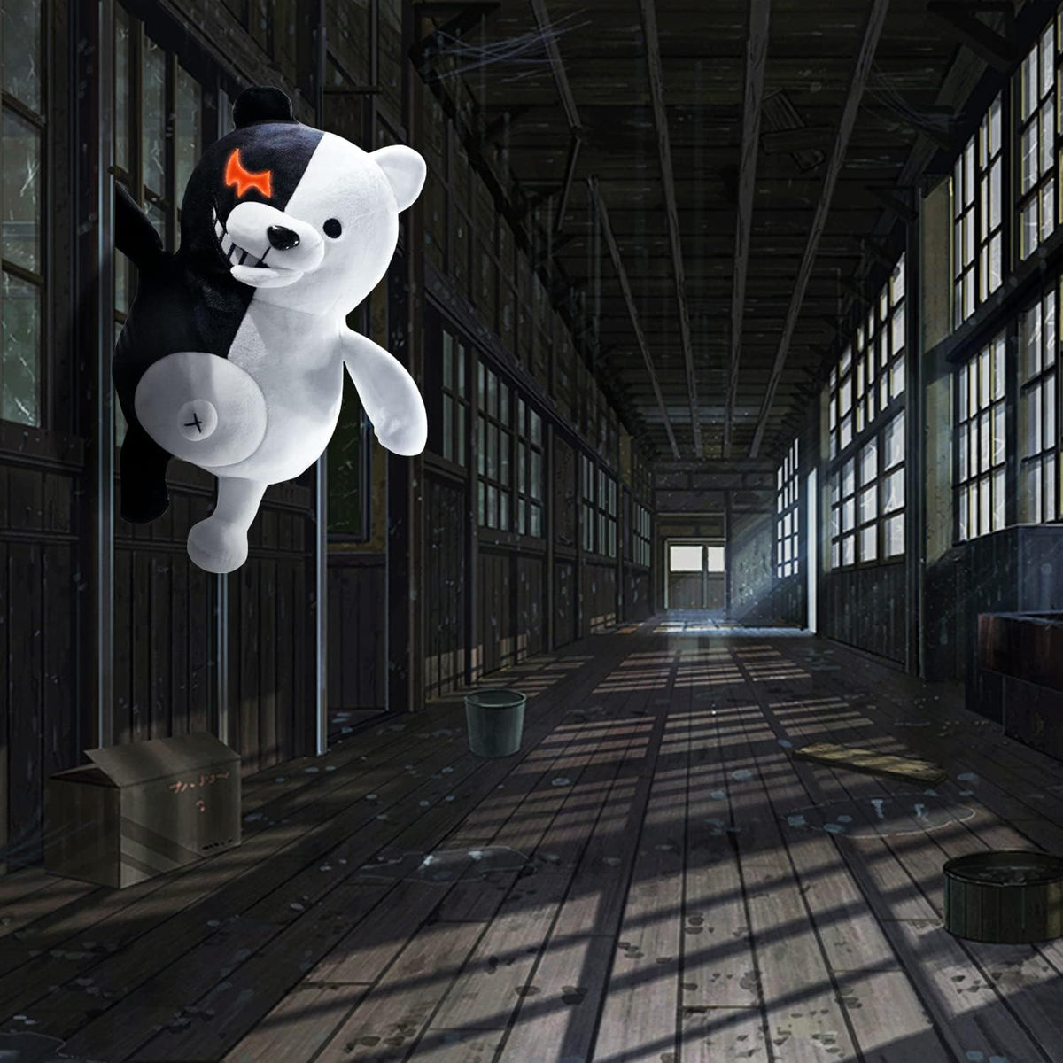 ROYAL WIND Muñeca Monokuma de anime de oso de peluche, color blanco...