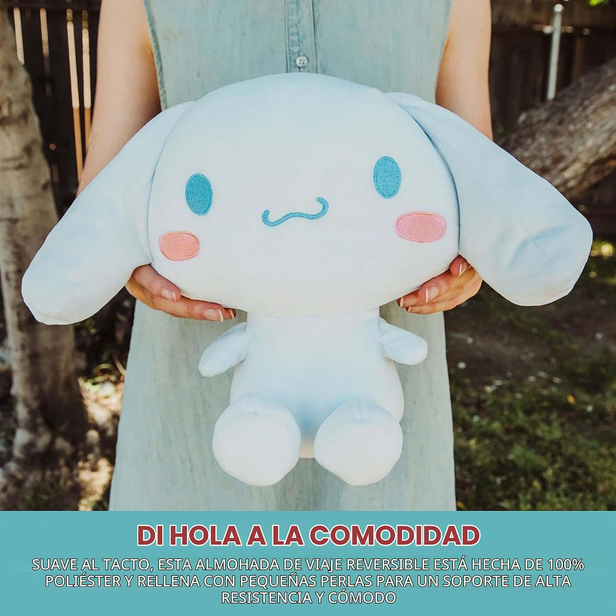 Sanrio Cinnamoroll - Almohada cervical reversible y felpa para adul...