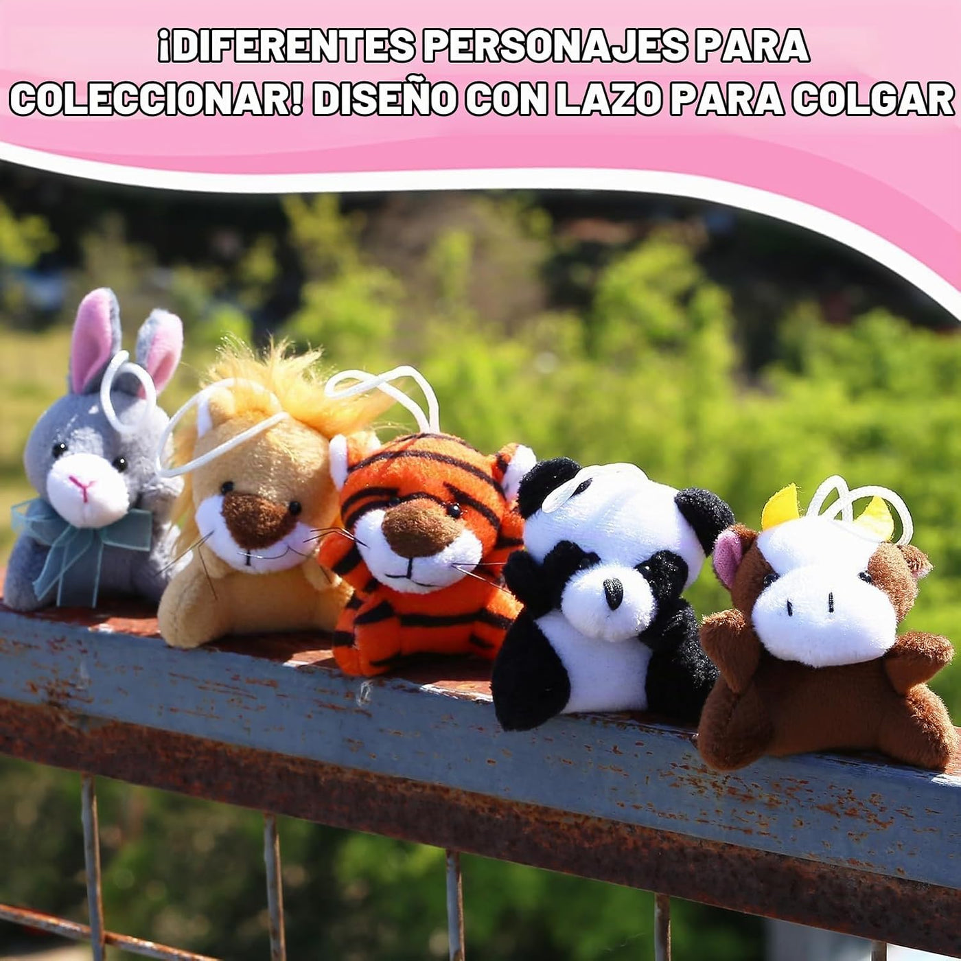 Uzoxlsn Paquete de 38 mini animales de peluche para fiestas para ni...