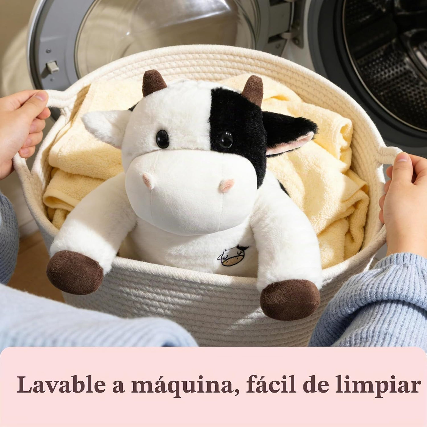 IKASA Juguete de peluche de vaca grande, 18 pulgadas, juguetes espo...
