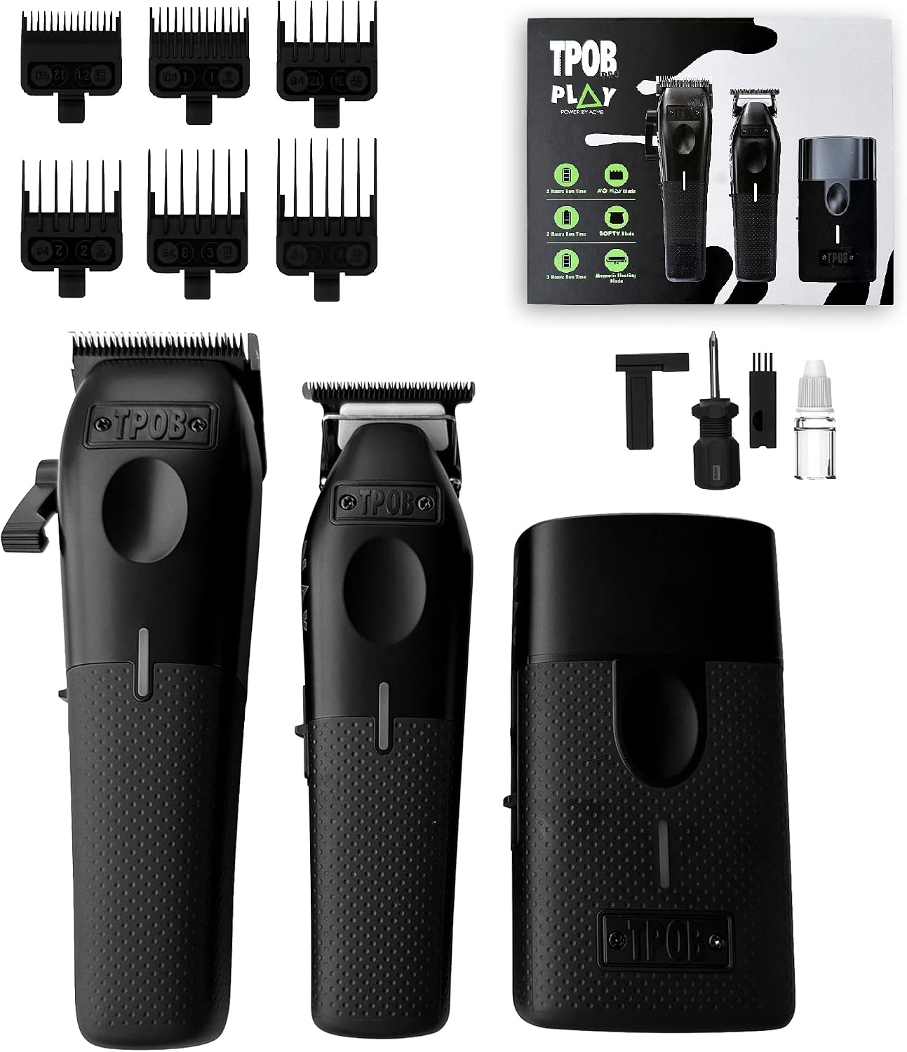 TPOB Play Barber - Cortapelos para hombre de 7500 RPM con empuñadur...