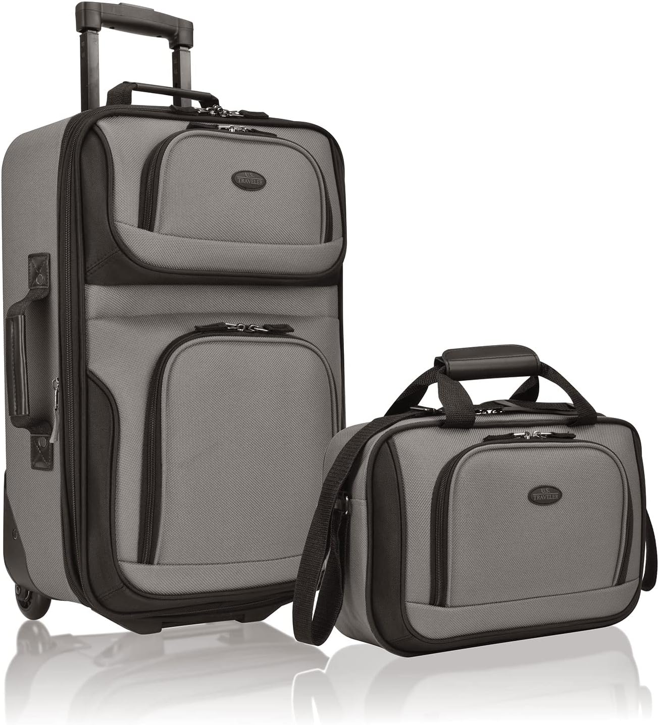 U.S. Traveler Rio - Maleta ligera con ruedas Softside, juego de 2 r...