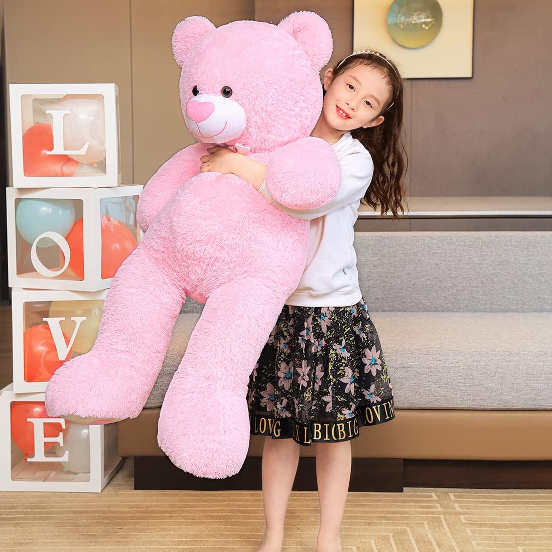 Oso de peluche grande de 43.3 pulgadas, animal de peluche gigante c...