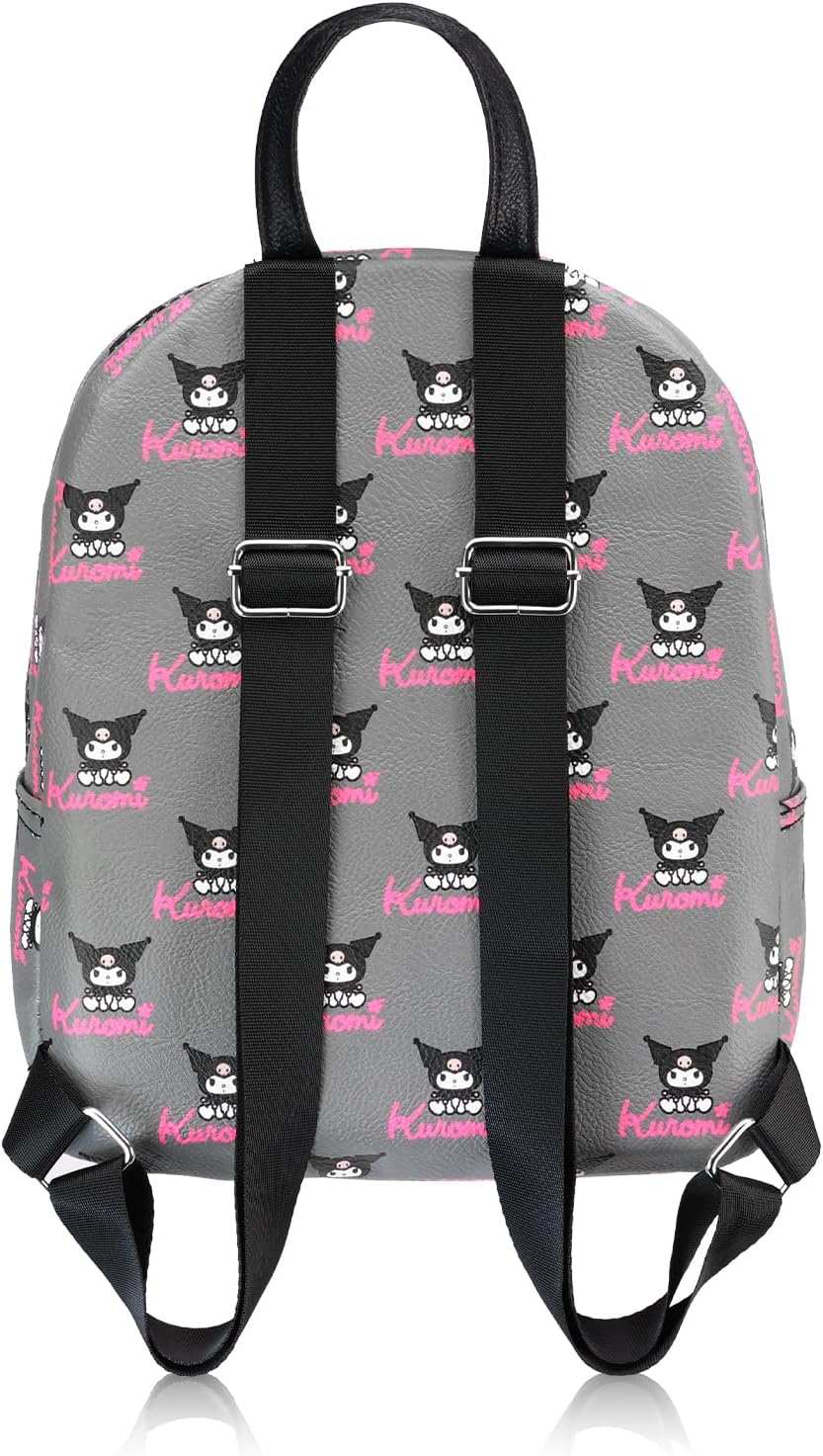 Hello Kitty Kuromi Mini mochila para niñas, mochila de piel sintéti...