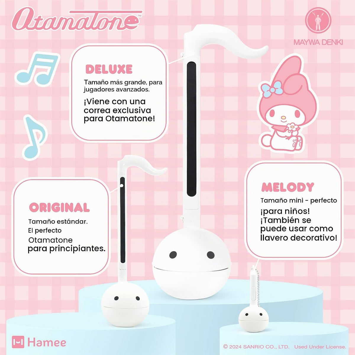 Otamatone Sanrio My Melody Instrumento musical electrónico portátil...