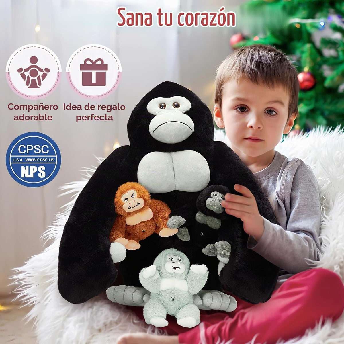 MaoGoLan Animales de Peluche Gorila Gigante - Gorila de Peluche Gra...