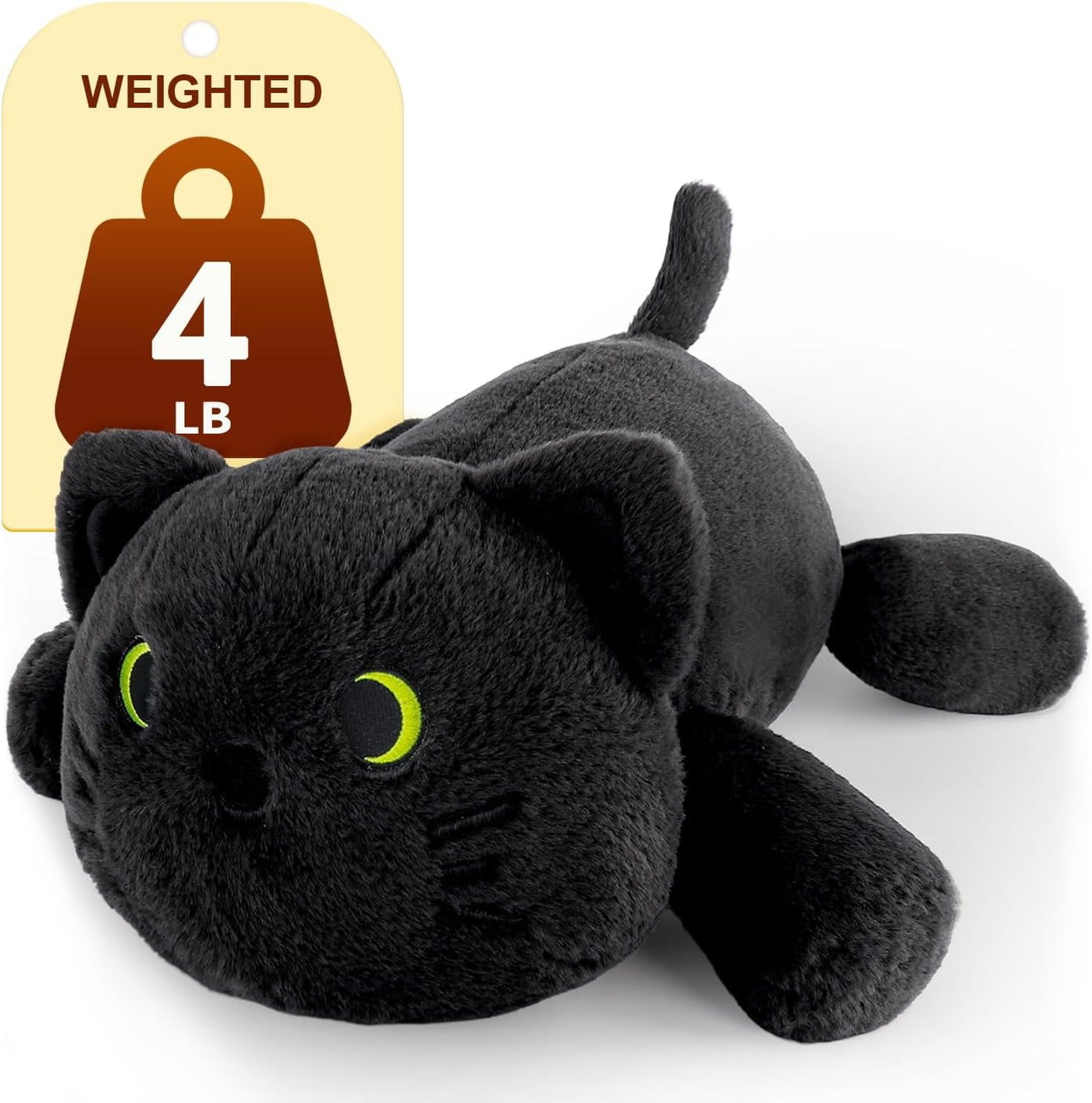 HAIJUNYA Animal de peluche con peso de gato de 22 pulgadas, 4 libra...