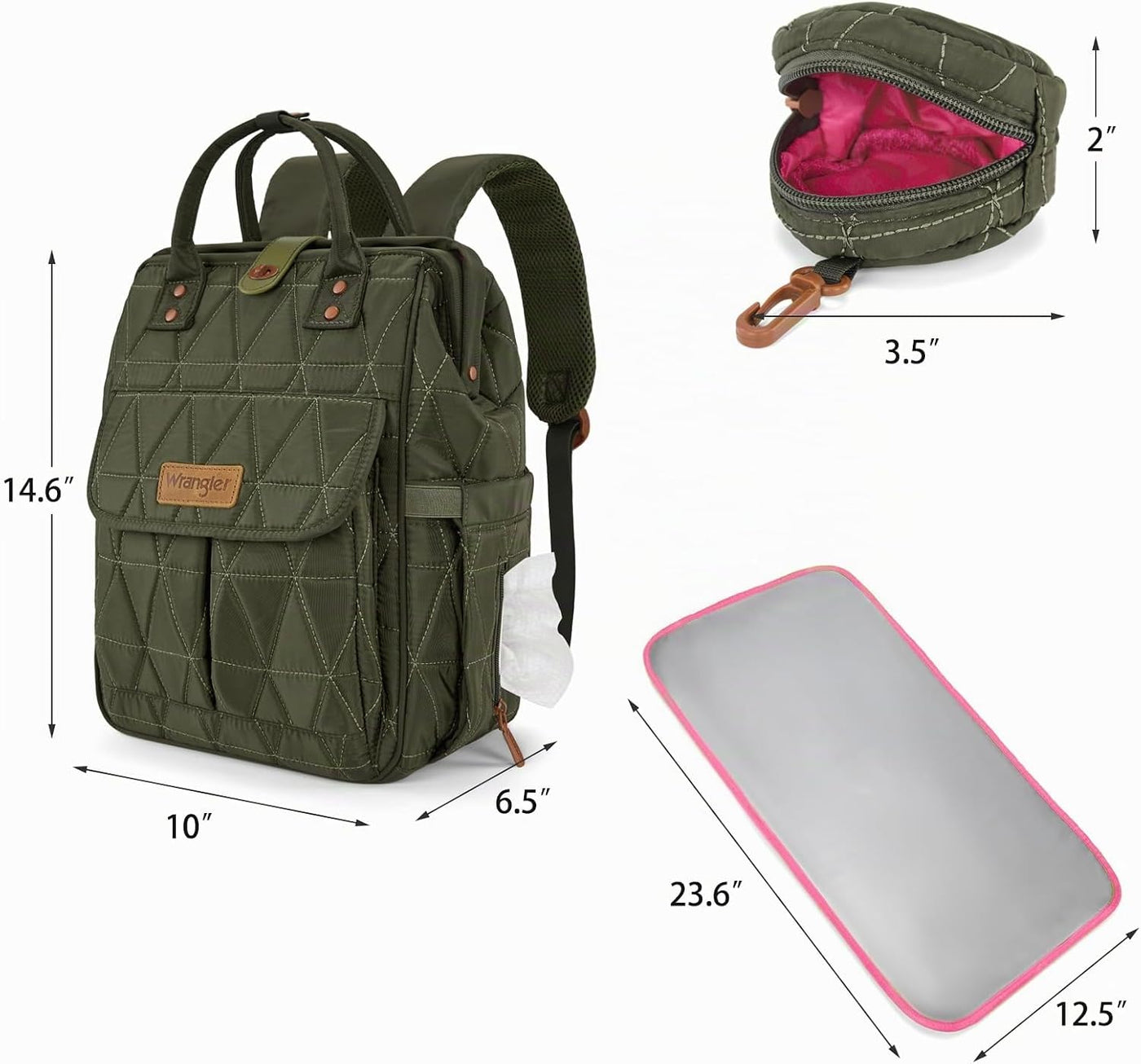 Montana West Wrangler - Mochila para pañales con bolsillos aislados...